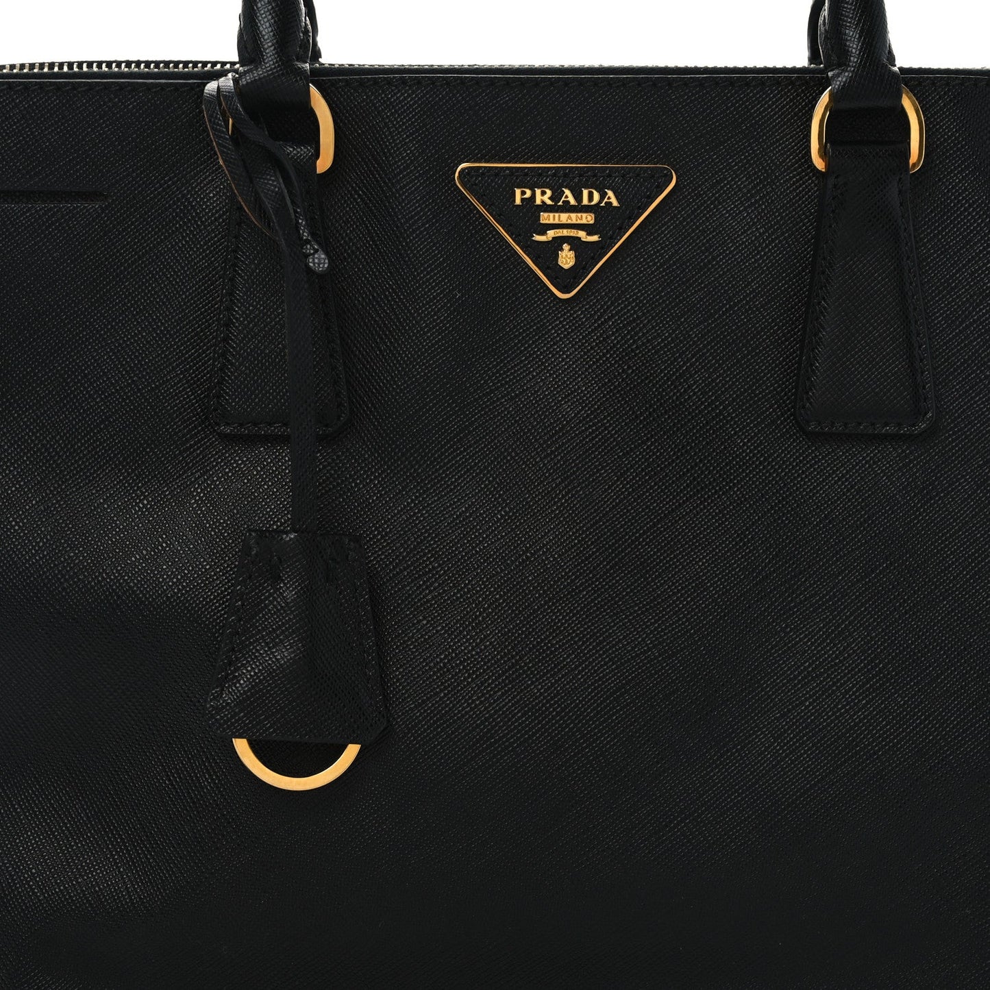 Prada Saffiano Lux Large Galleria Double Zip Tote Black