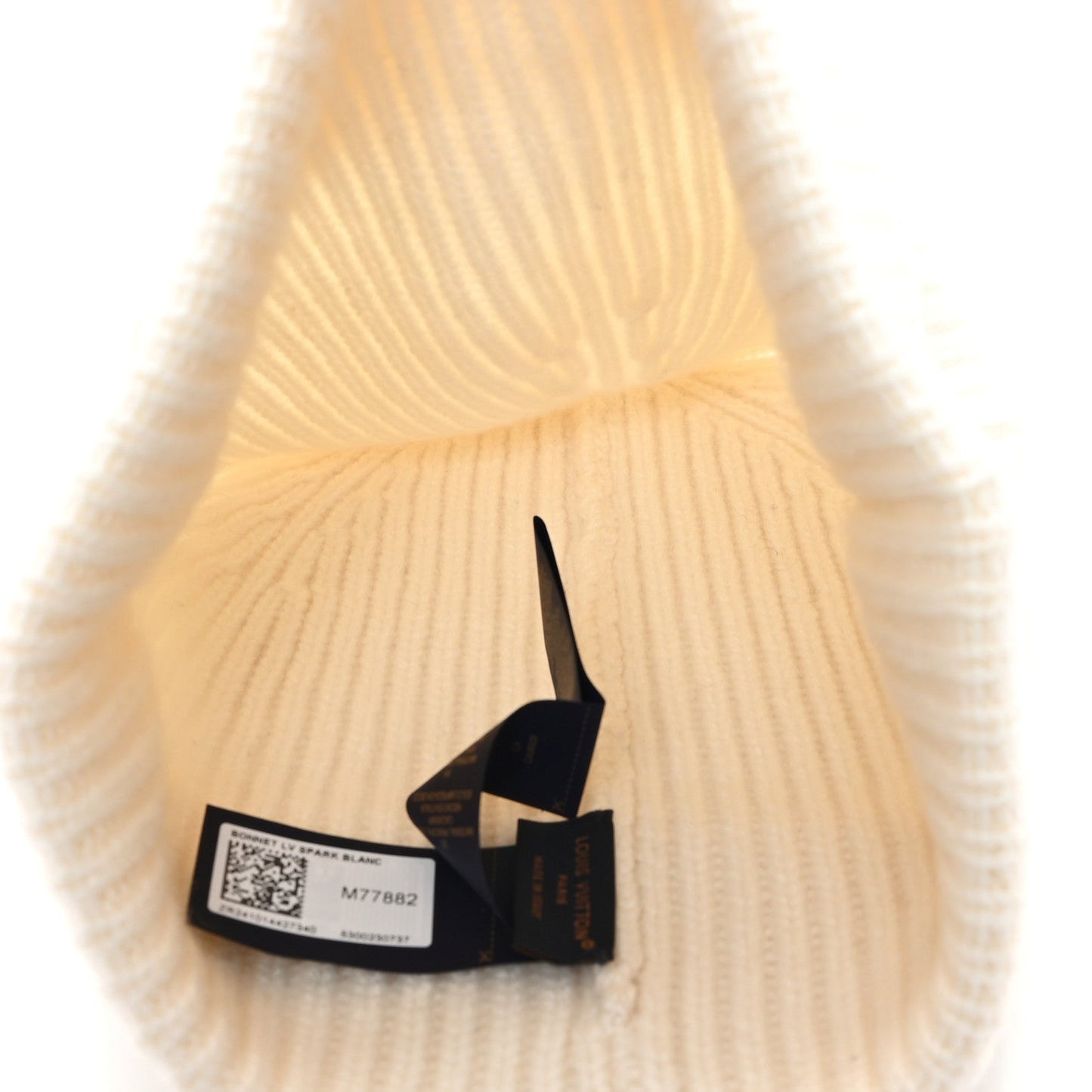 Louis Vuitton Cashmere LV Spark Beanie White