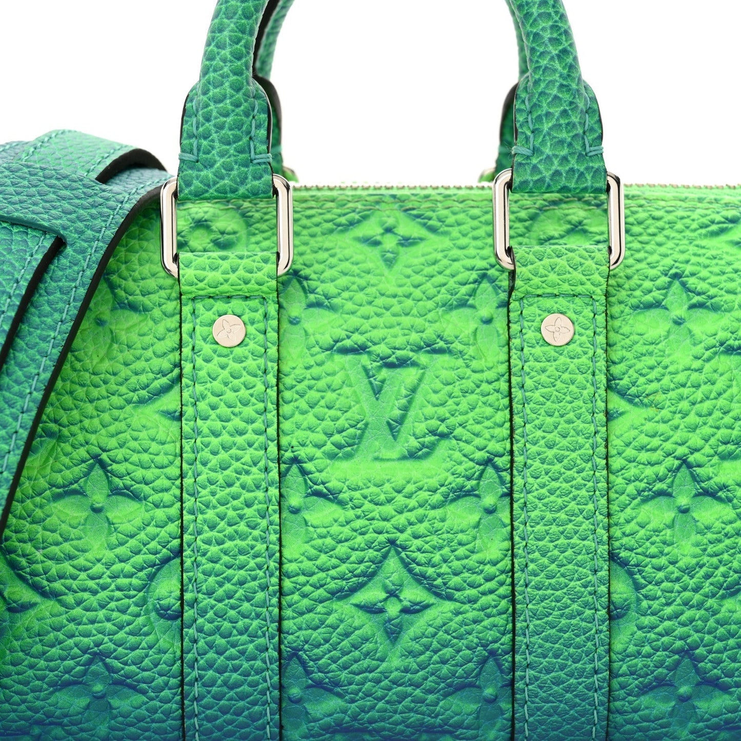 Louis Vuitton Taurillon Illusion Keepall XS Bleu Vert