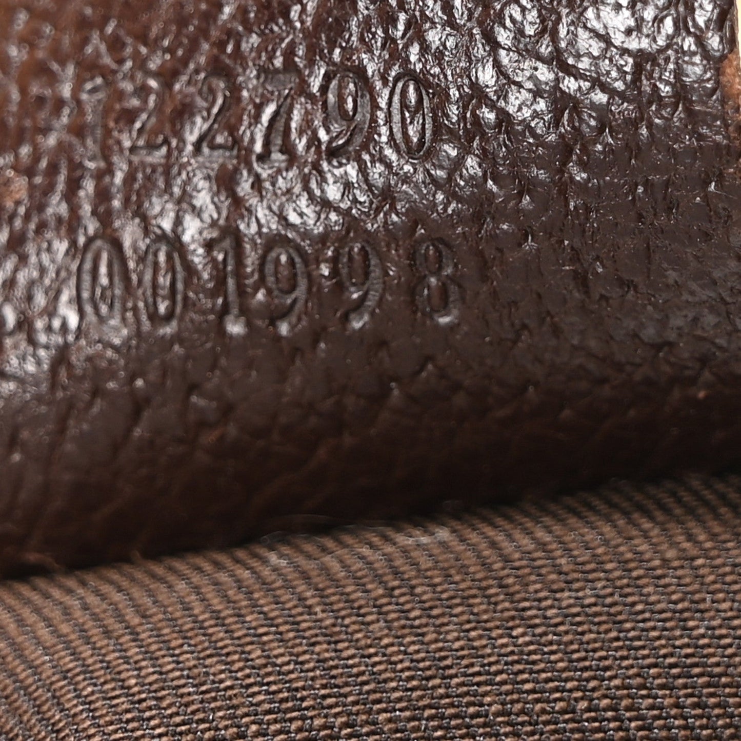 Gucci Monogram Medium Half Moon Hobo Dark Brown