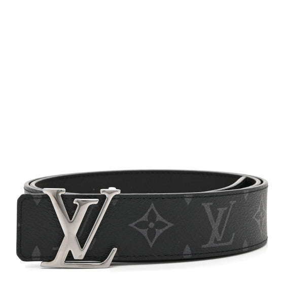 Louis Vuitton Calfskin Monogram Eclipse 35mm LV Initiales Reversible Belt 85 34