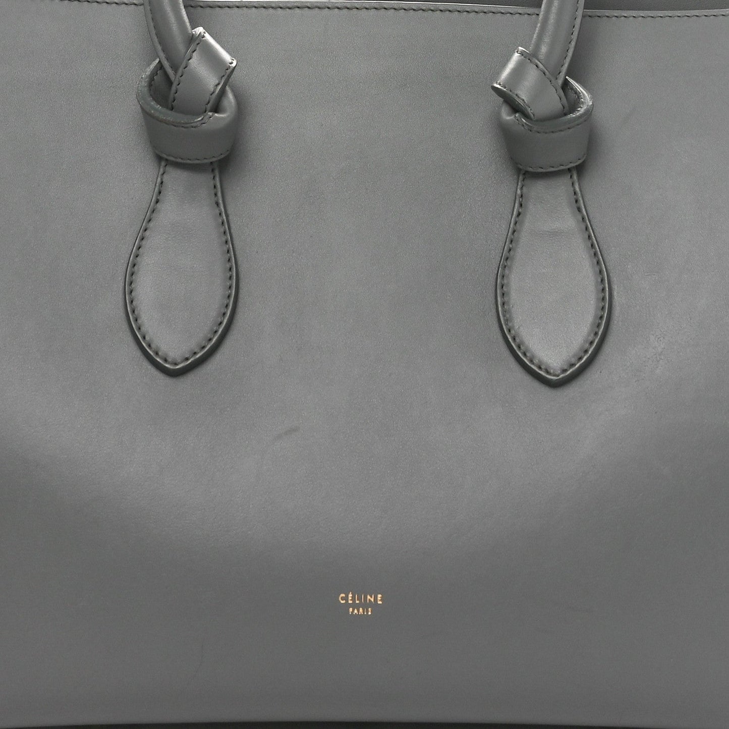 Celine Smooth Calfskin Small Tie Knot Tote Crystal Grey