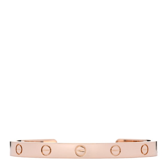 Cartier 18K Pink Gold LOVE Cuff Bracelet 17