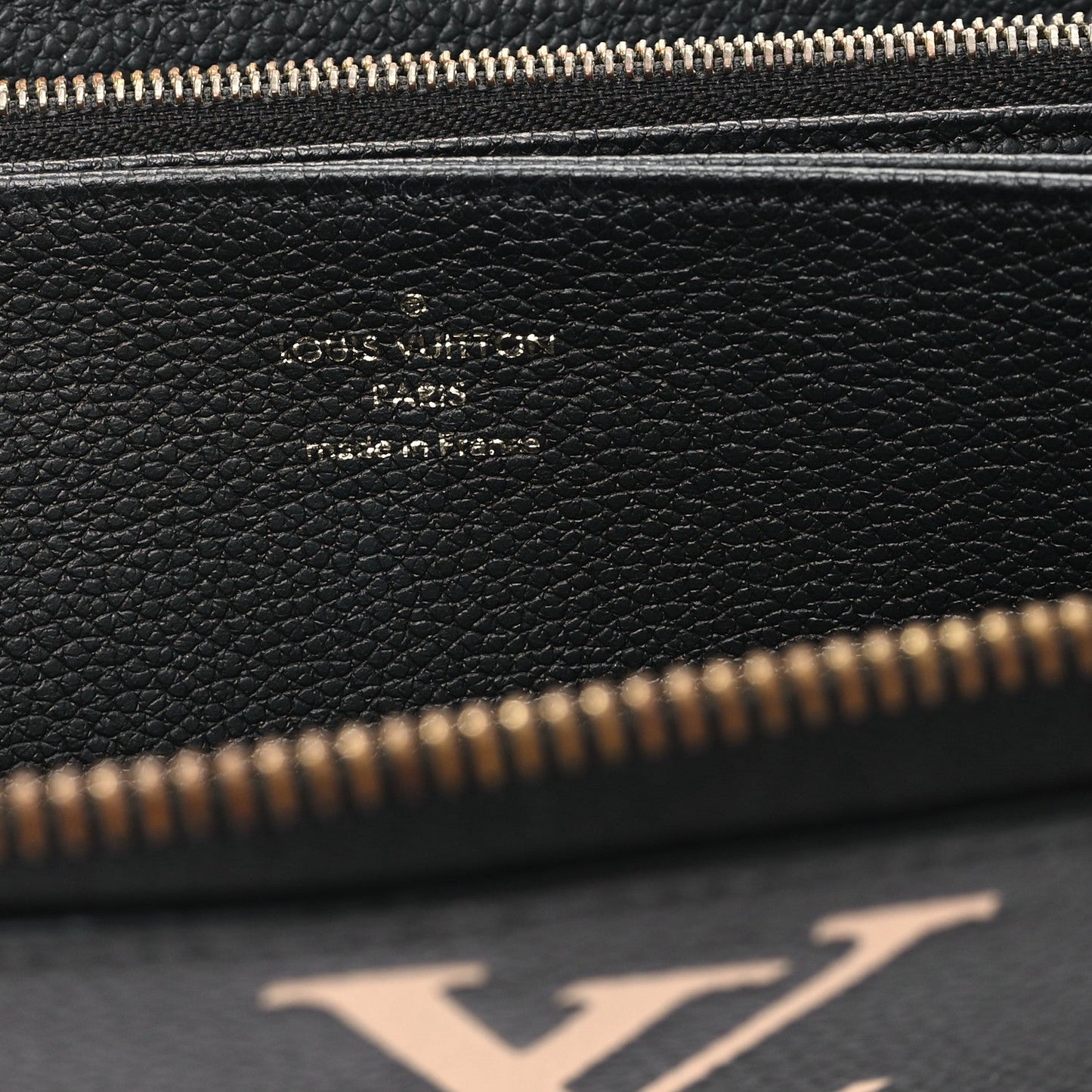 Louis Vuitton Empreinte Monogram Giant Zippy Wallet Black Beige