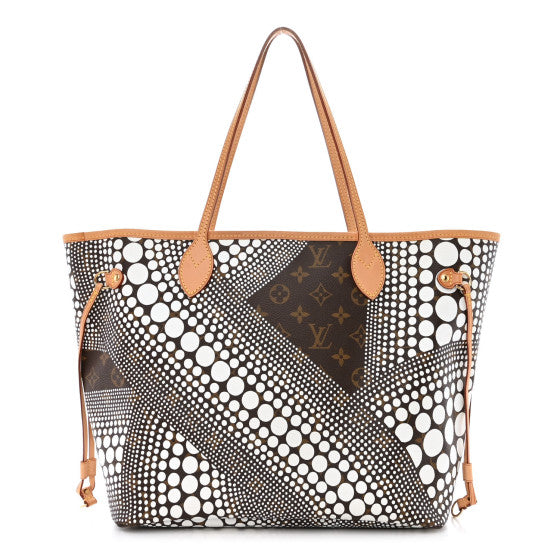 Louis Vuitton Monogram Kusama Waves Neverfull MM White