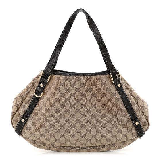 Gucci Crystal Monogram Medium Abbey Shoulder Bag Dark Brown