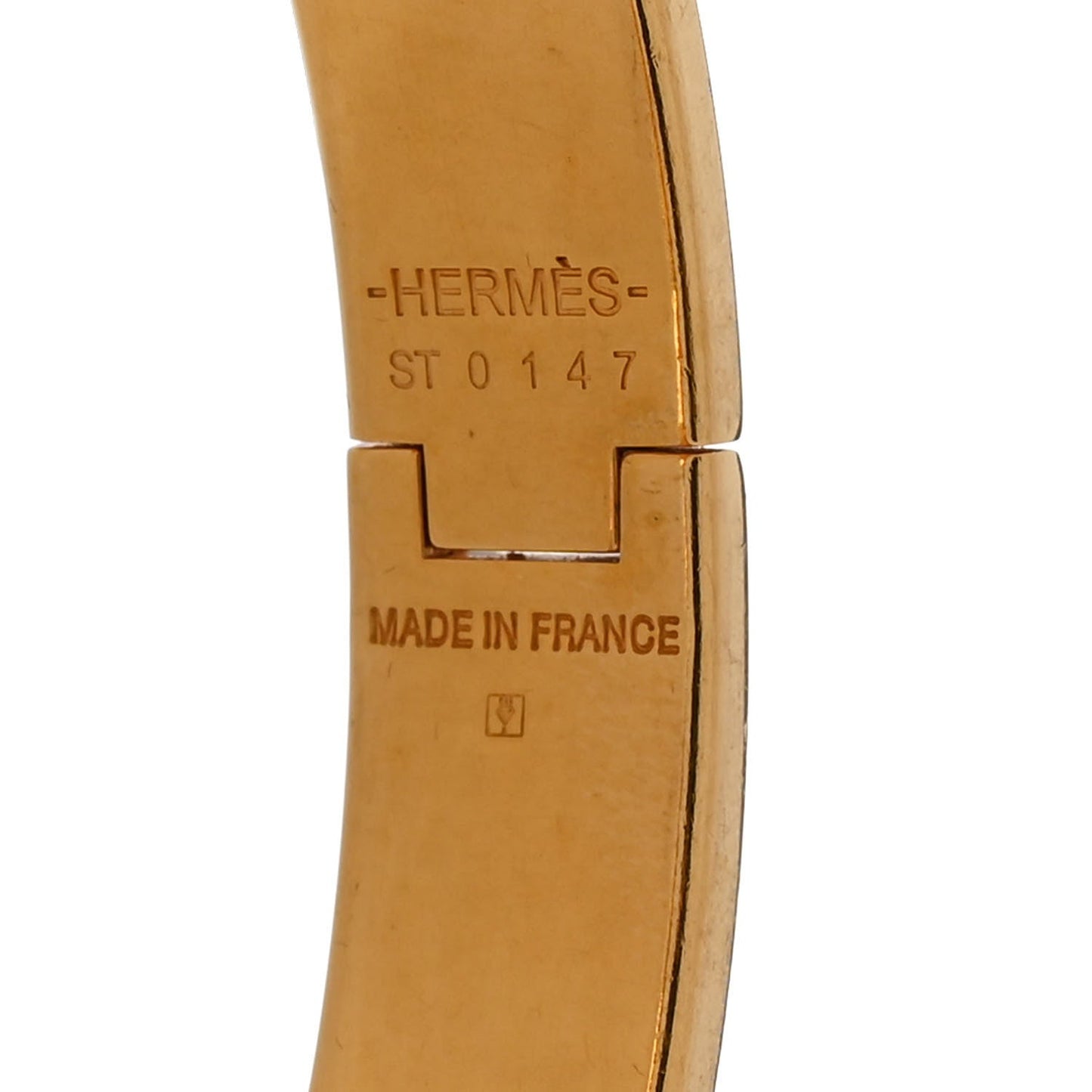 Hermes Enamel Narrow Clic Clac H Bracelet PM White