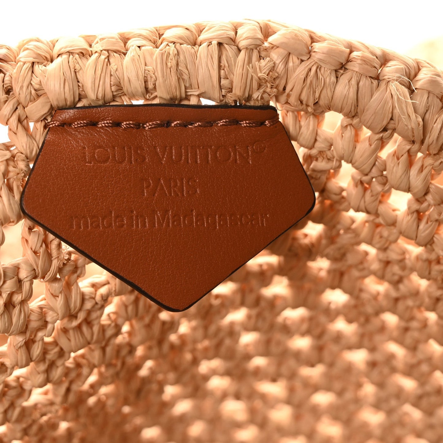 Louis Vuitton Raffia Calfskin Monaco OnTheGo MM Rose