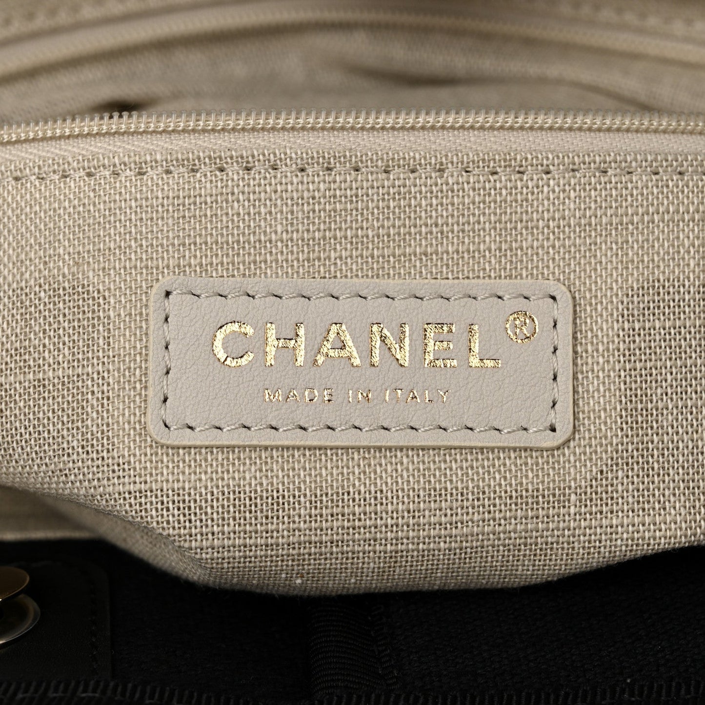 Chanel Mixed Fibers Small Deauville Tote Black