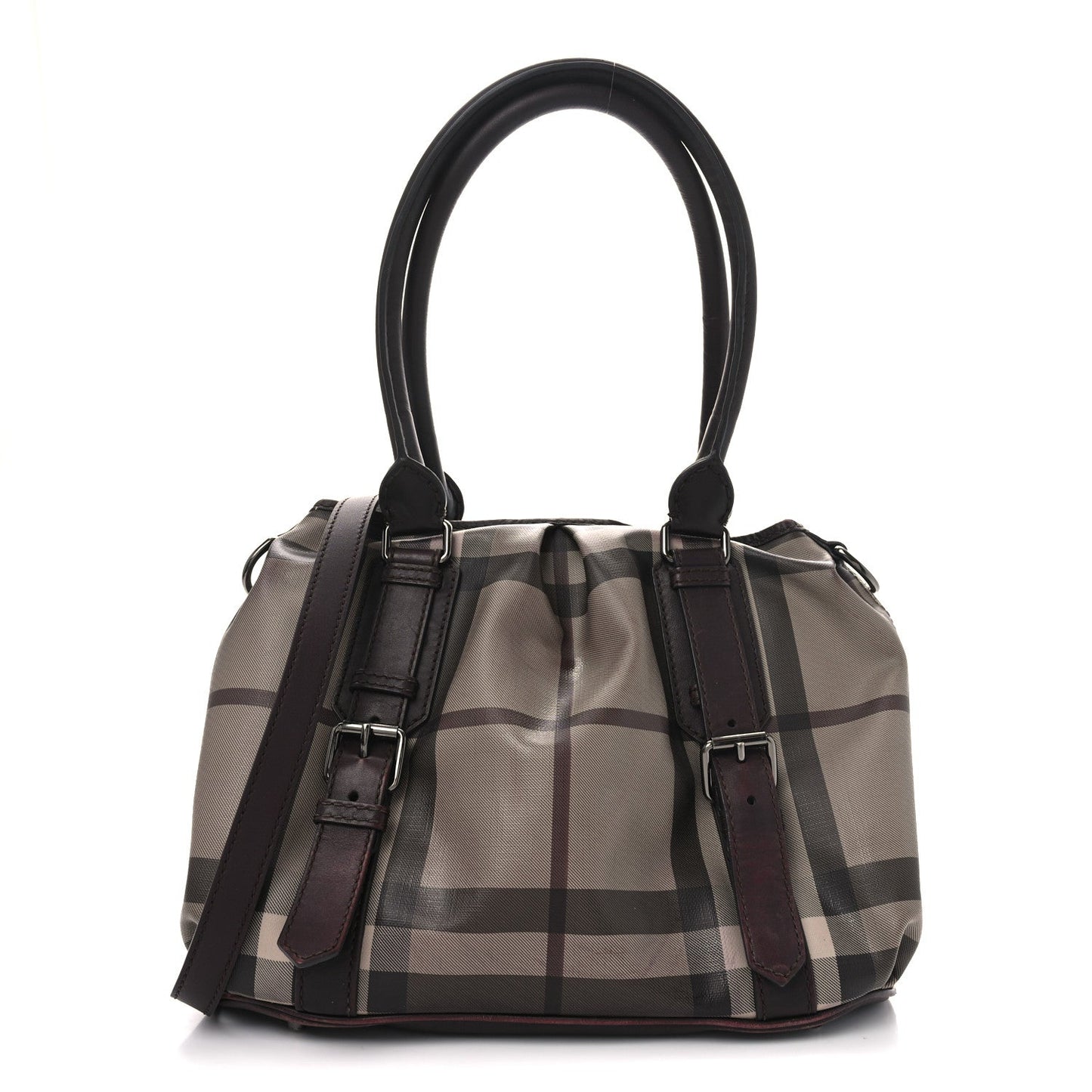 Burberry Smoked Check Small Northfield Tote Plum