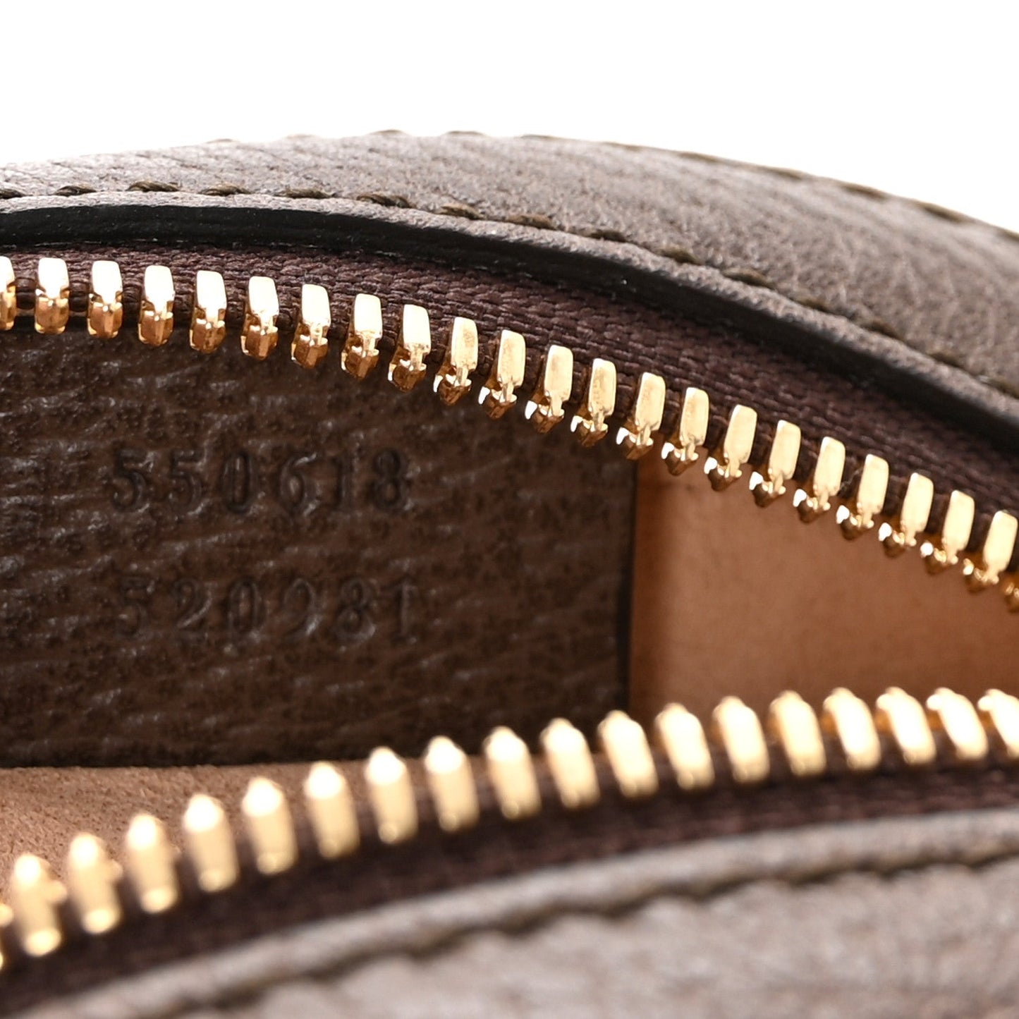 Gucci GG Supreme Monogram Web Mini Ophidia Round Shoulder Bag Brown