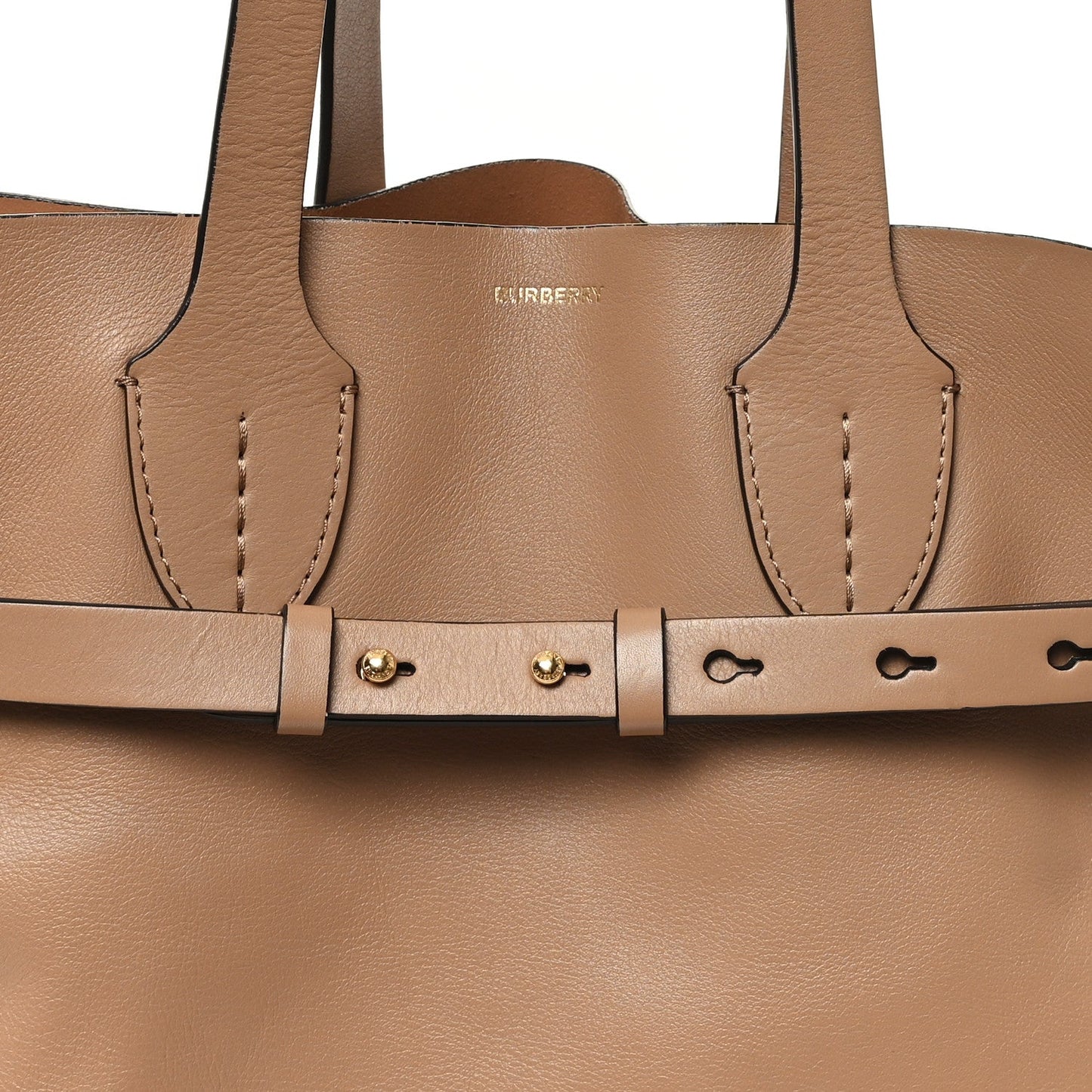 Burberry Soft Smooth Calfskin Medium Tote Limestone