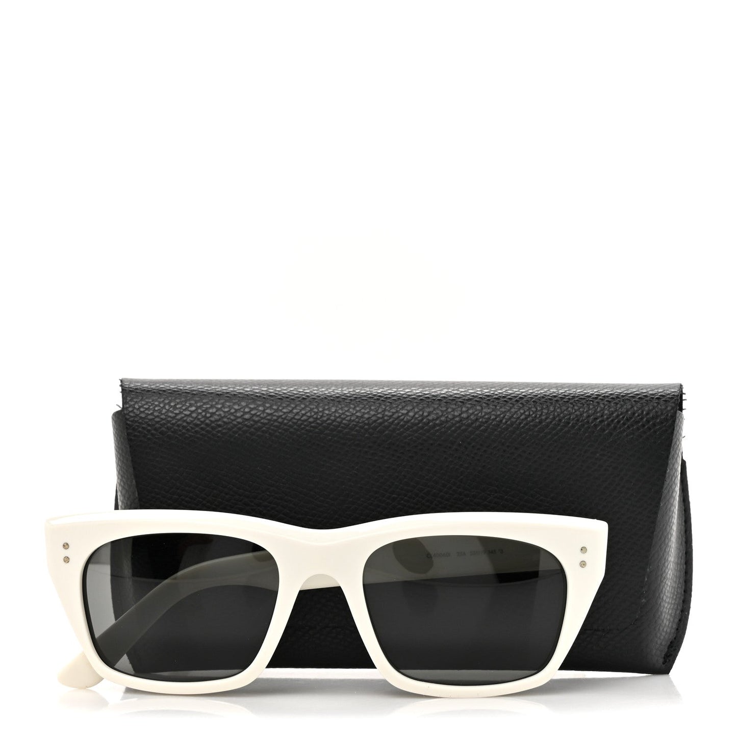 Celine Acetate Polarized Rectangular Sunglasses CL40060I White
