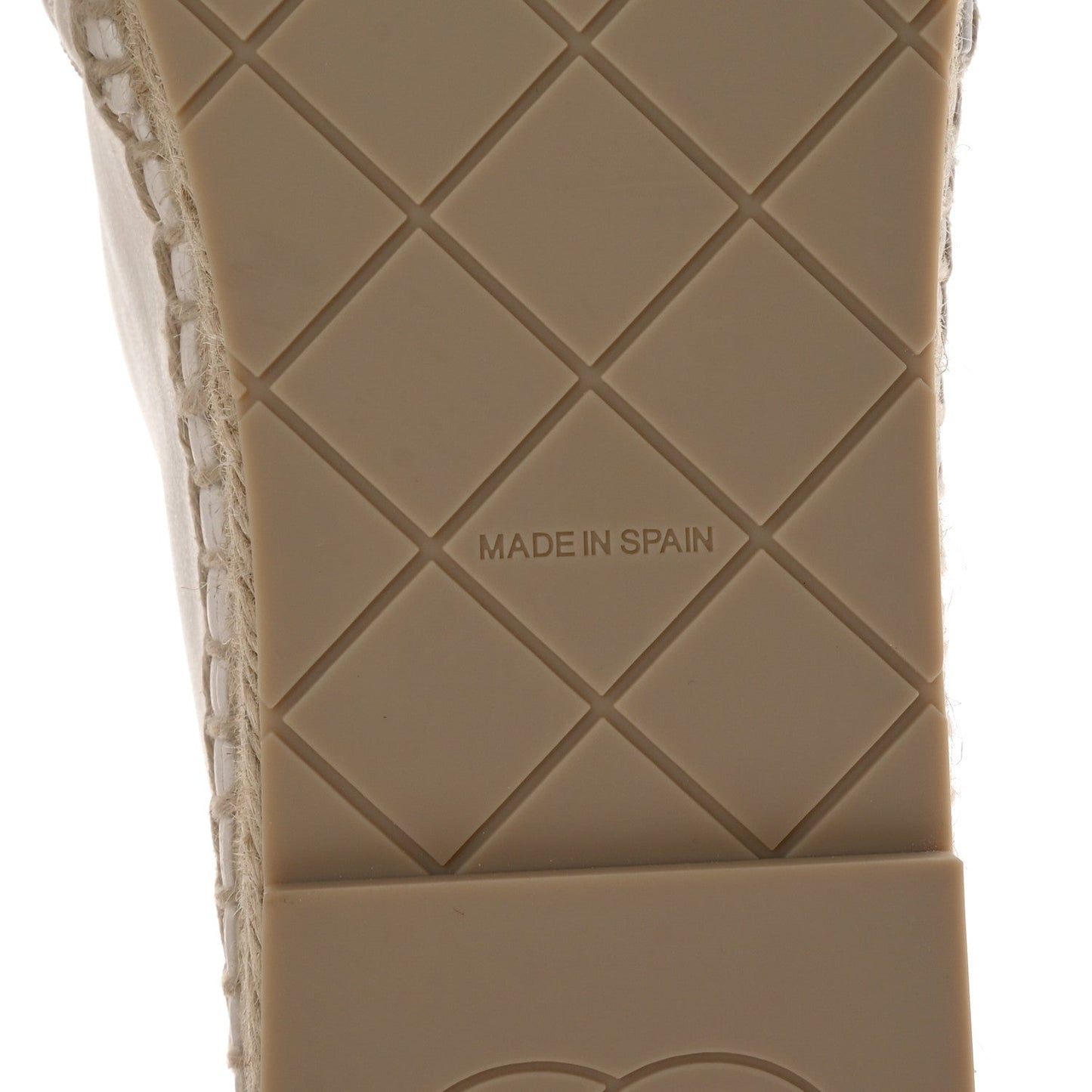 Chanel Lambskin Quilted CC Espadrilles 41 White