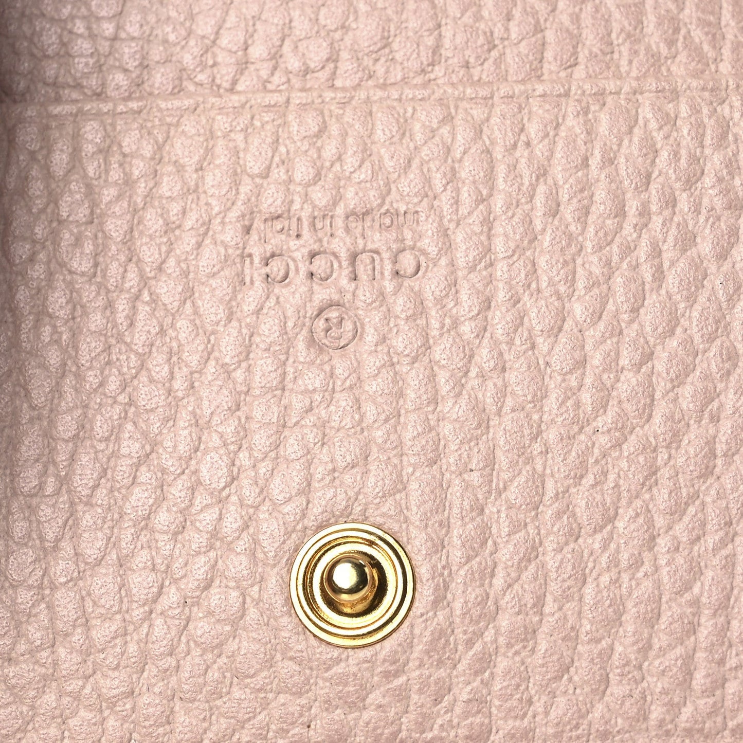 Gucci Dollar Calfskin GG Marmont Card Case Perfect Pink