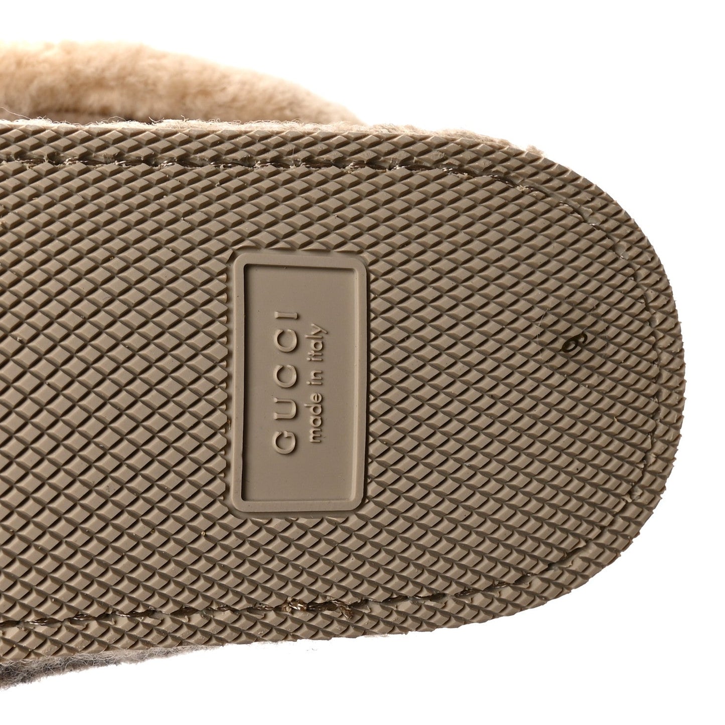 Gucci Covered Wool GG Monogram Mens Fria Horsebit Ankle Boots 9 Beige Ebony Butterscotch