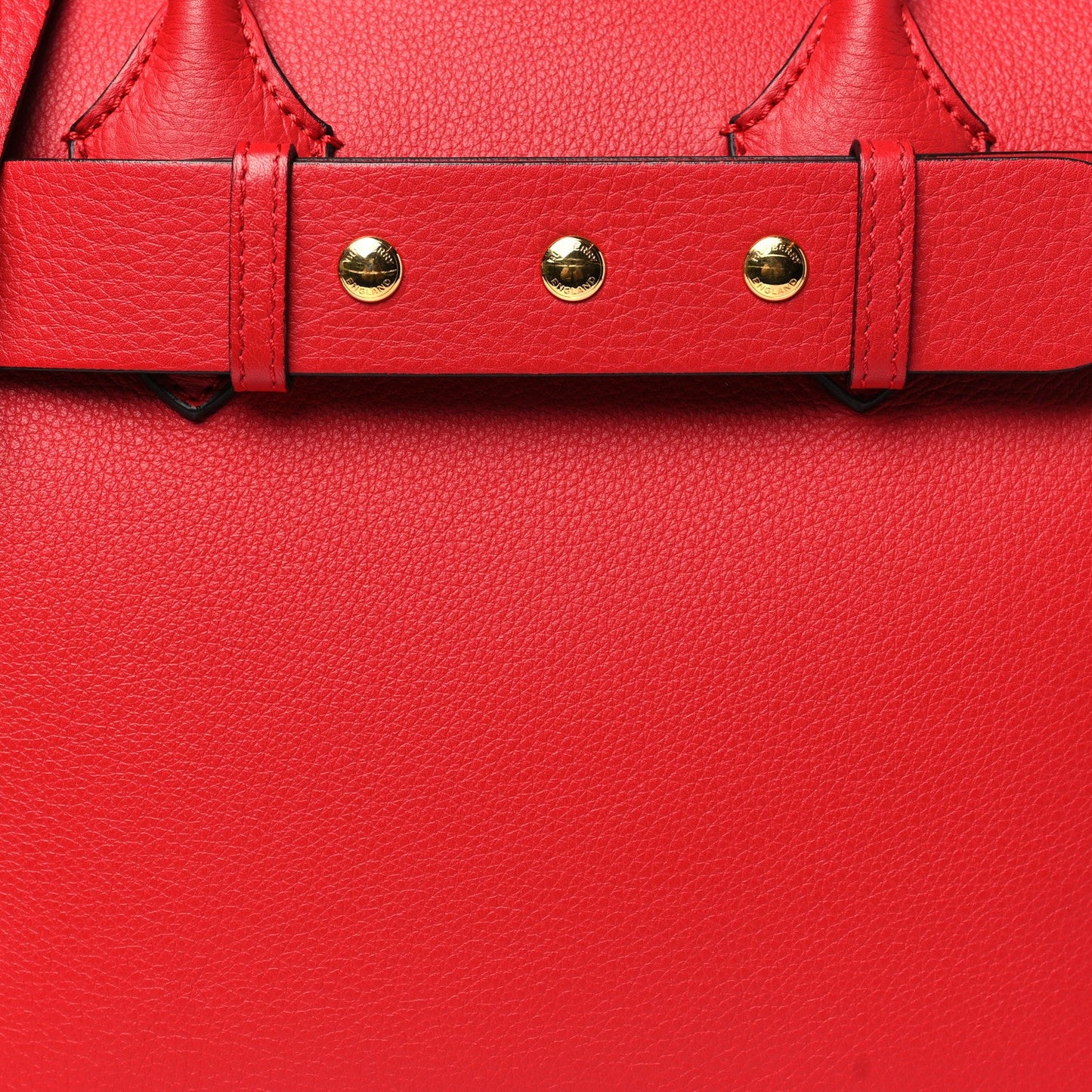 Burberry Soft Grain Calfskin Small Belt Bag Marais Bright Military Red
