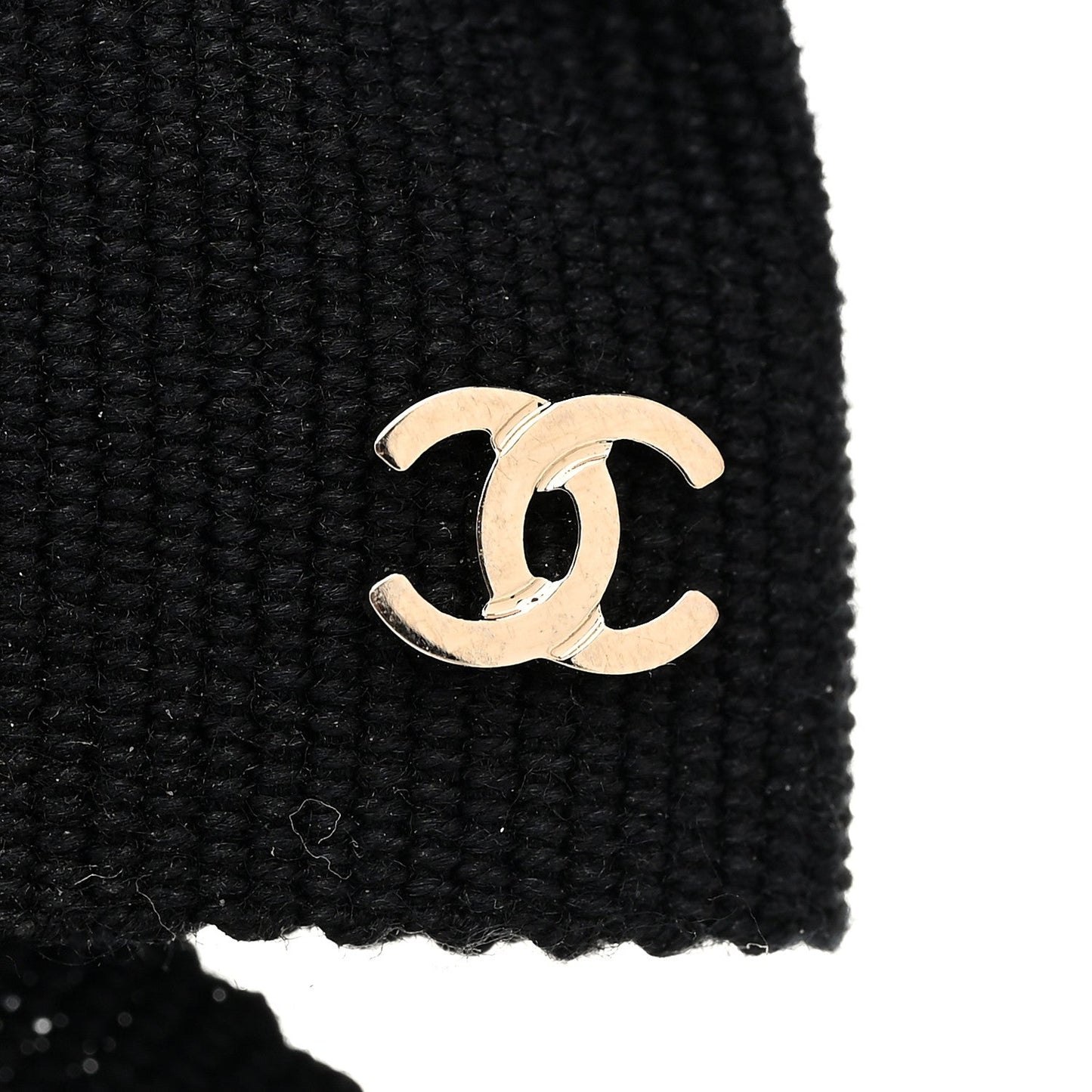 Chanel Grosgrain Bow CC Hair Clip Black