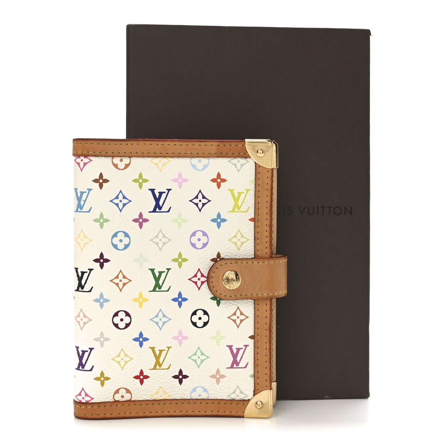 Louis Vuitton Monogram Multicolor Small Ring Agenda Cover White