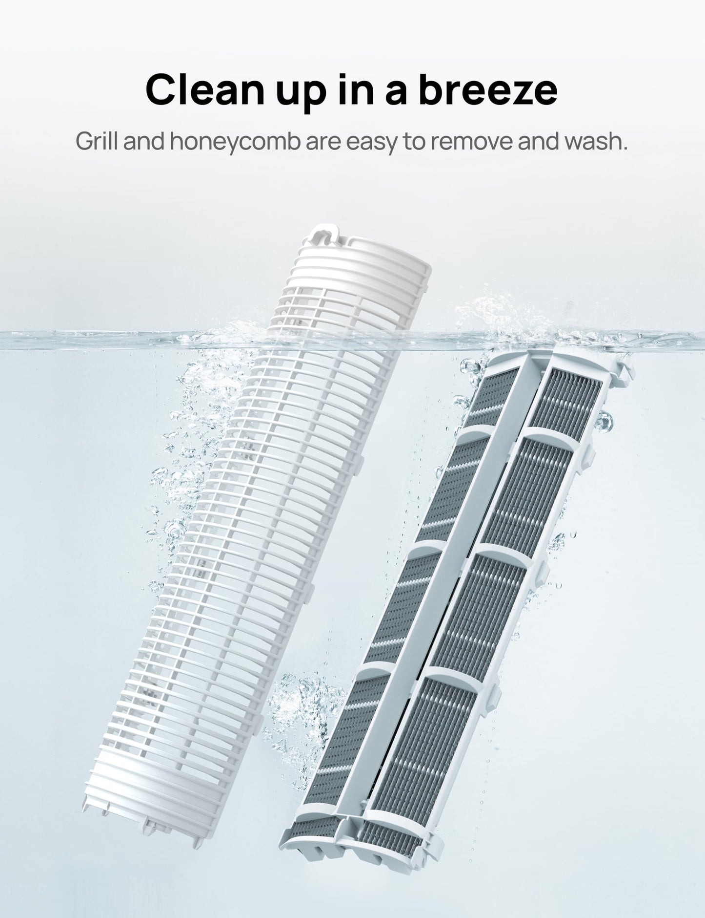 DREO 40โ Evaporative Air Cooler, 35dB Silent Cooling Fan that Blow Cold Air, 80ยฐ Oscillating Bladeless Tower Fan for Bedroom, Removable Water Tank, Ice Packs, Remote Control, 4 Speed, 7H Timer, White