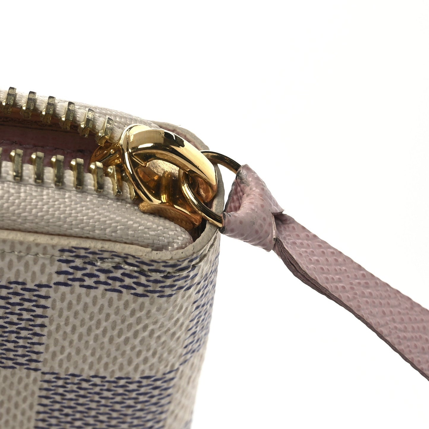 Louis Vuitton Damier Azur Clemence Wallet Rose Ballerine