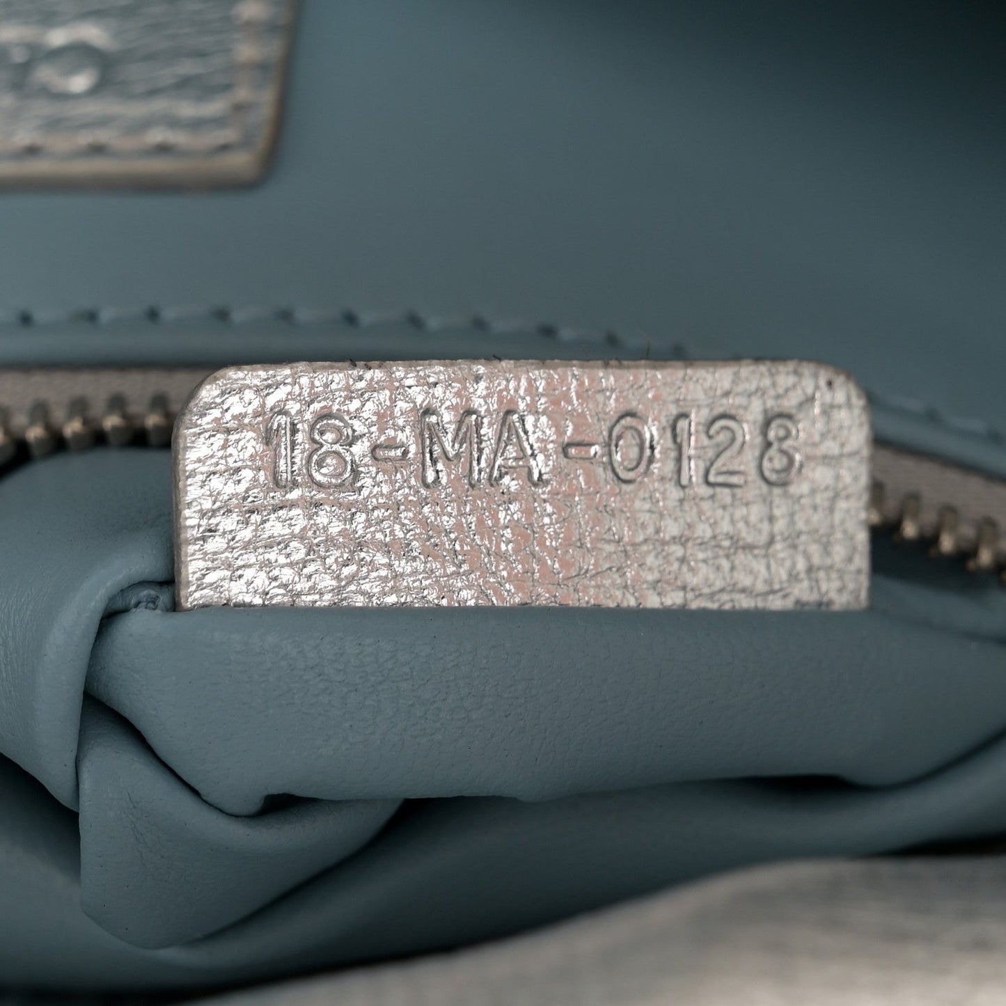 Christian Dior Metallic Grained Calfskin Cannage Small Lucky Badges My Lady Dior Silver