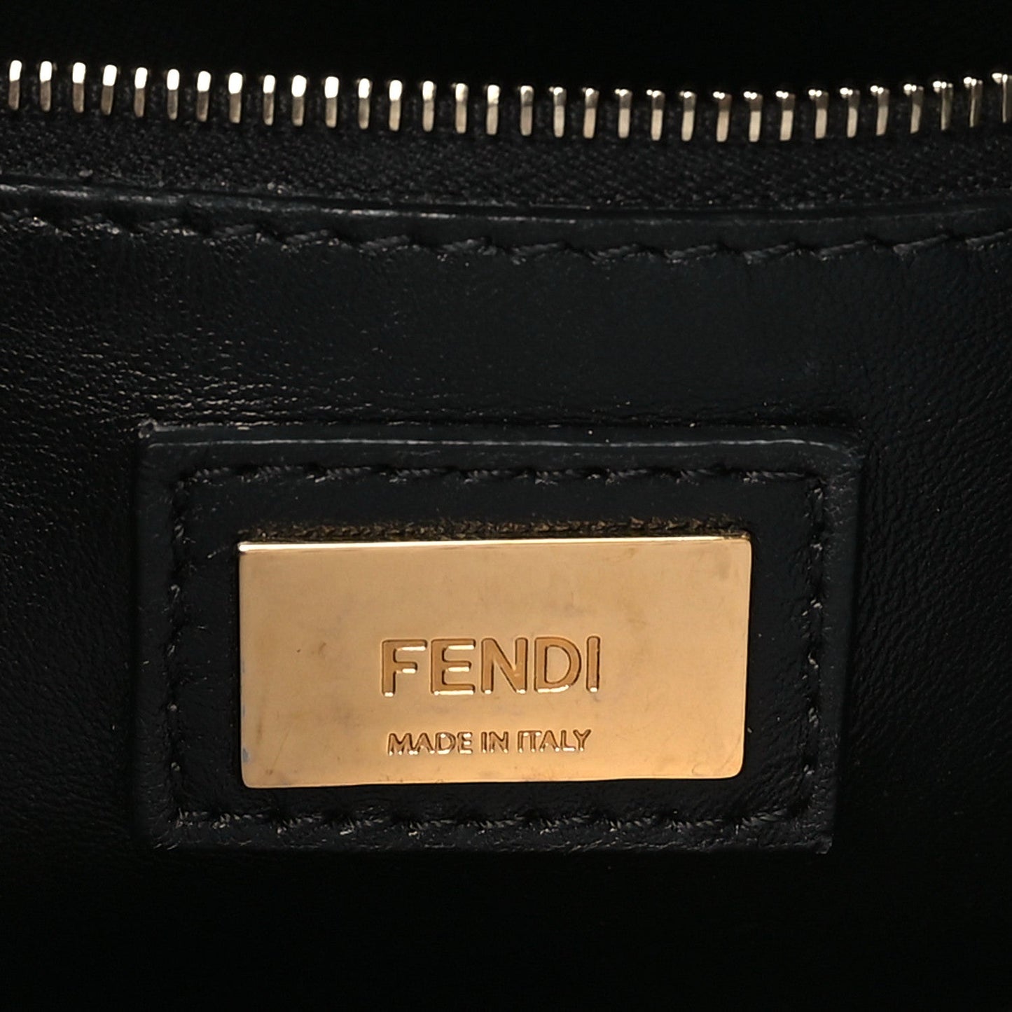 Fendi Nappa Mini Peekaboo Iconic Satchel Black
