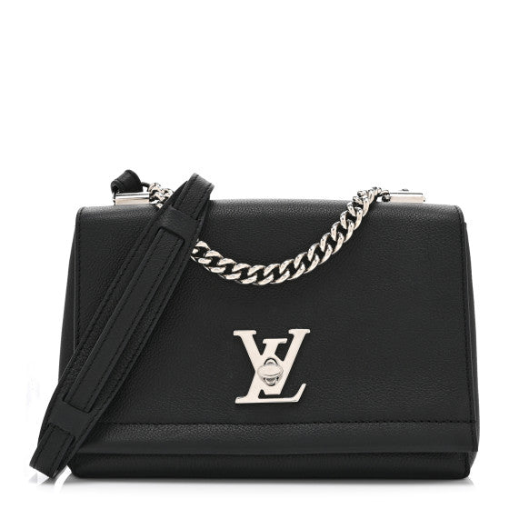 Louis Vuitton Calfskin Lockme II Chain Bag BB Black