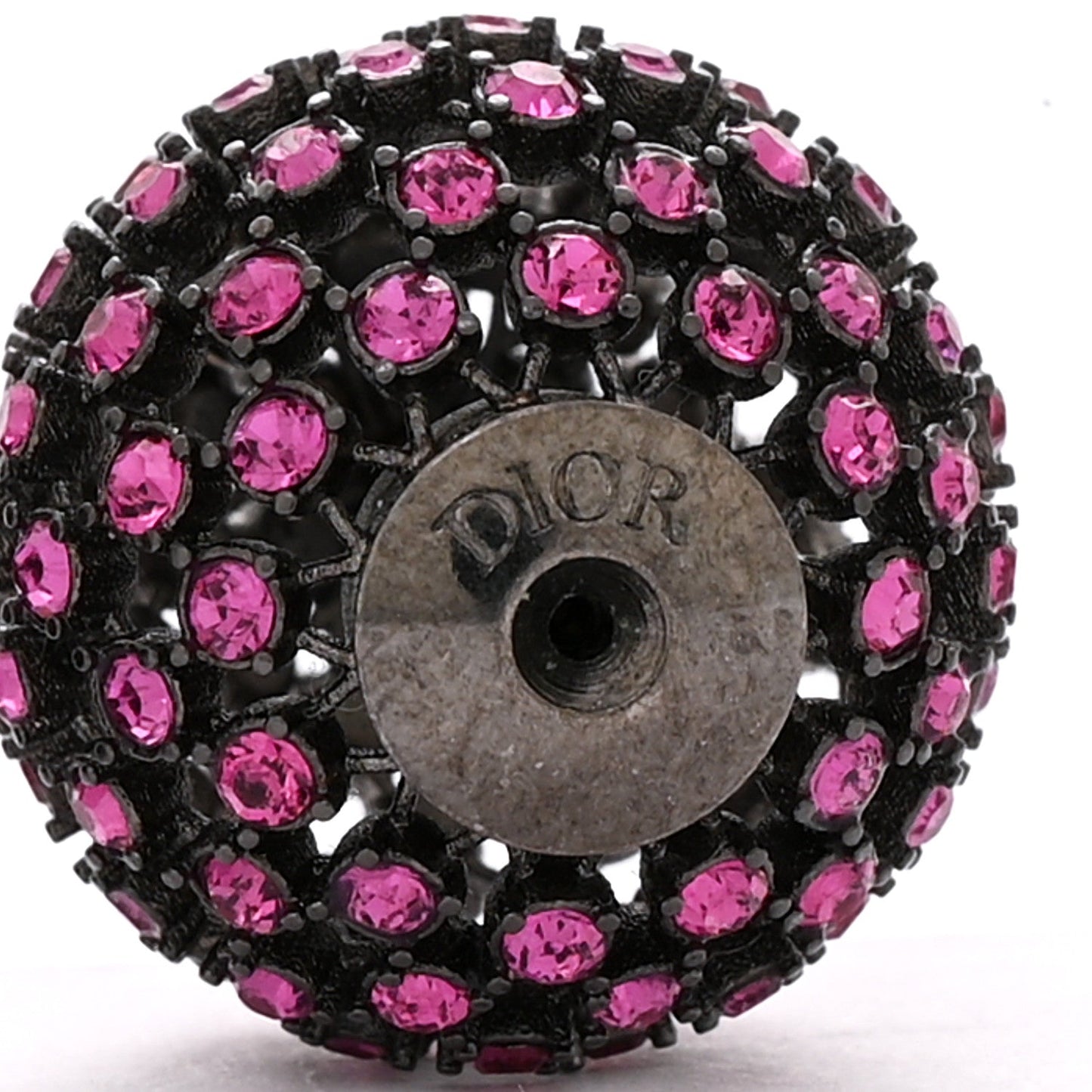 Christian Dior Crystal Pearl Dior Tribales Earrings Black Pink