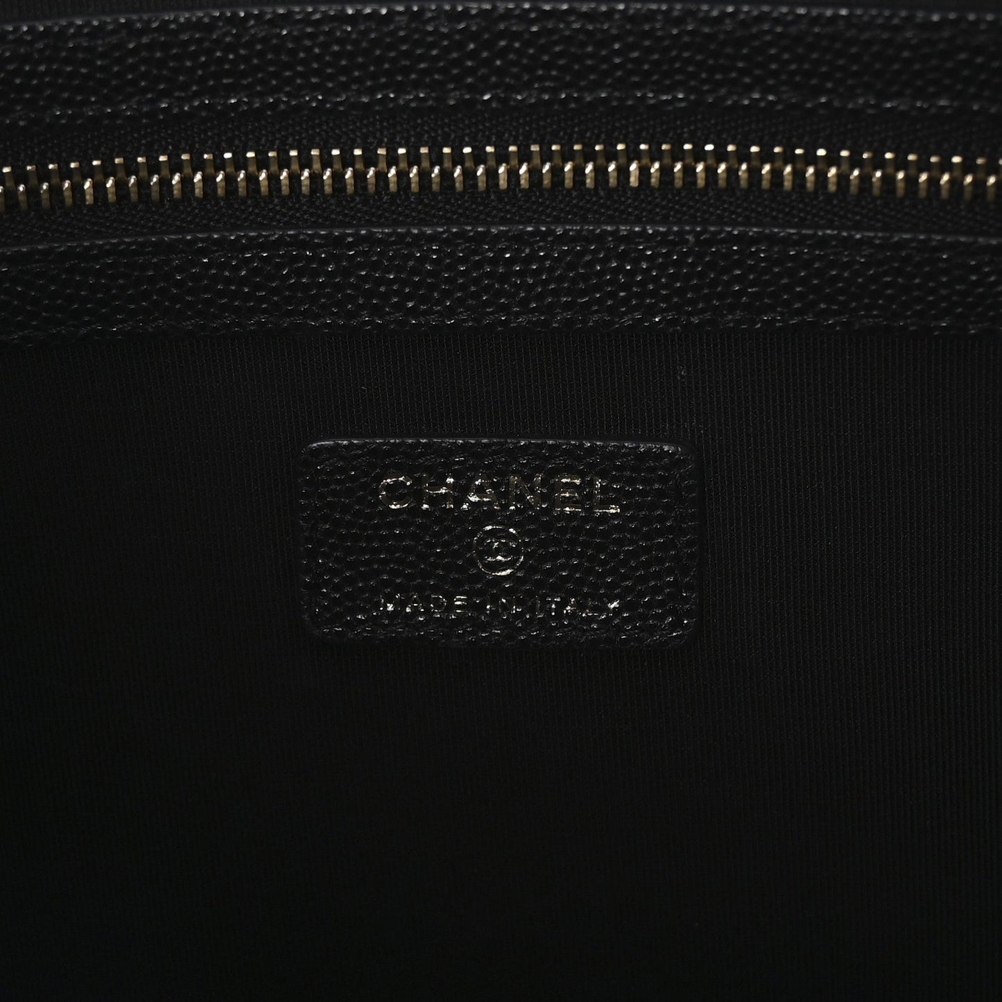 Chanel Caviar Quilted Large Cosmetic Case Black