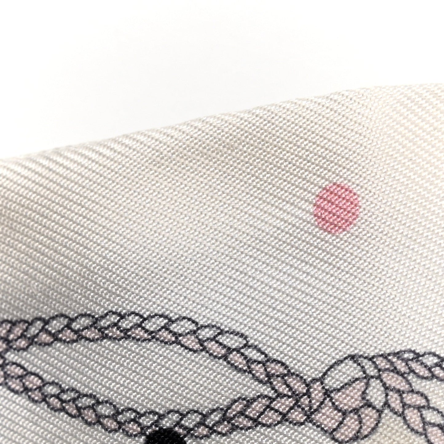 Hermes Silk Les Cles A Pois Twilly White Gris Acier