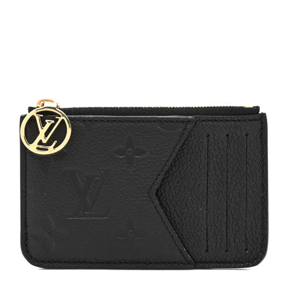 Louis Vuitton Empreinte Monogram Zipped Romy Card Holder Black