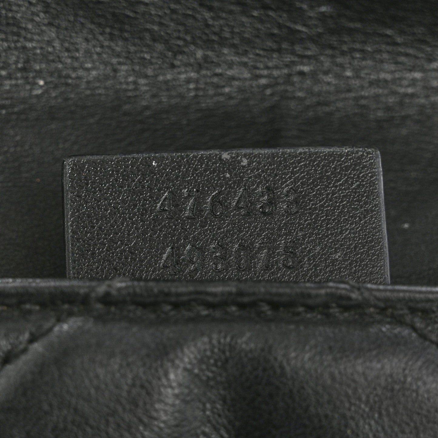 Gucci Calfskin Matelasse Super Mini GG Marmont Shoulder Bag Black
