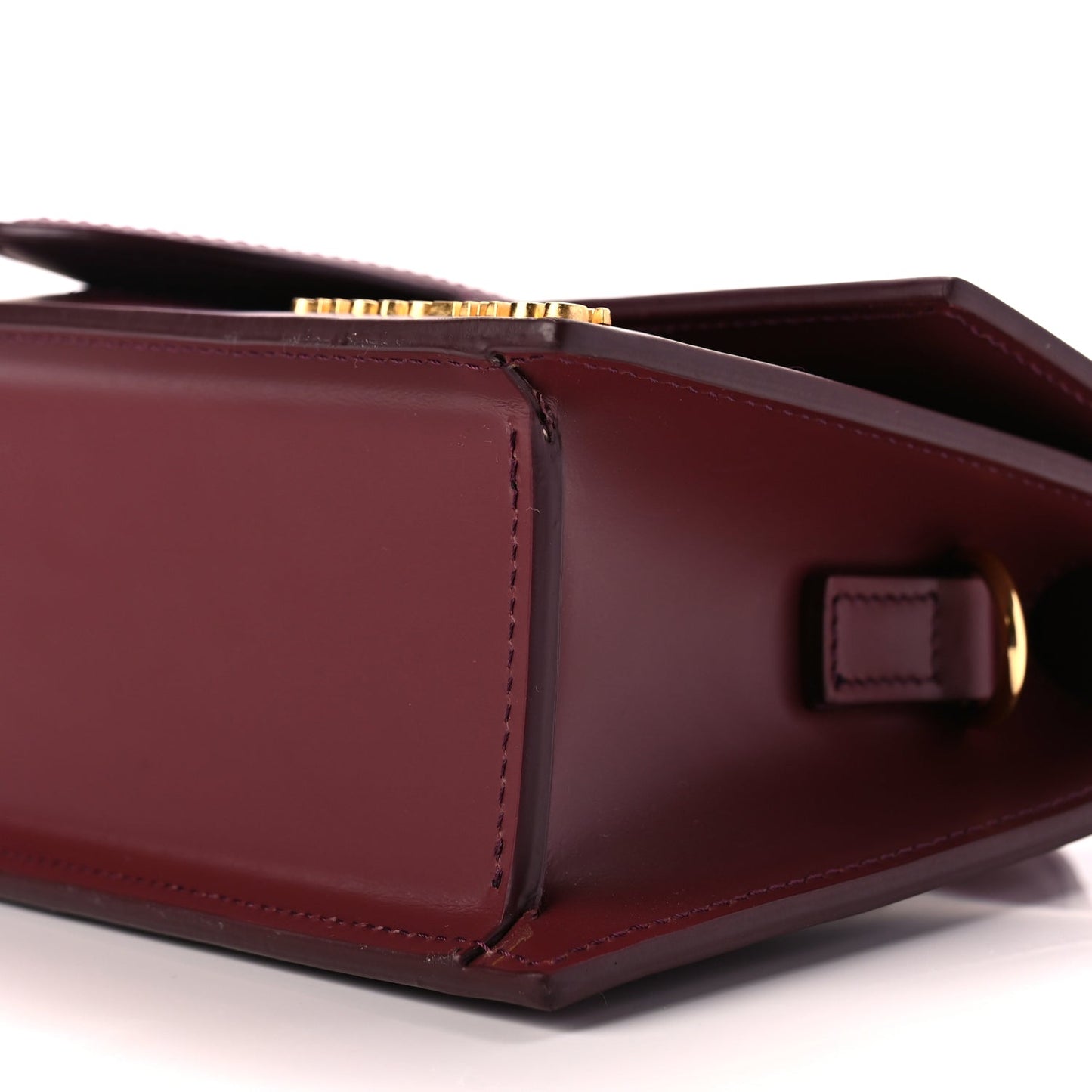 Jacquemus Smooth Calfskin Le Grand Bambino Dark Burgundy