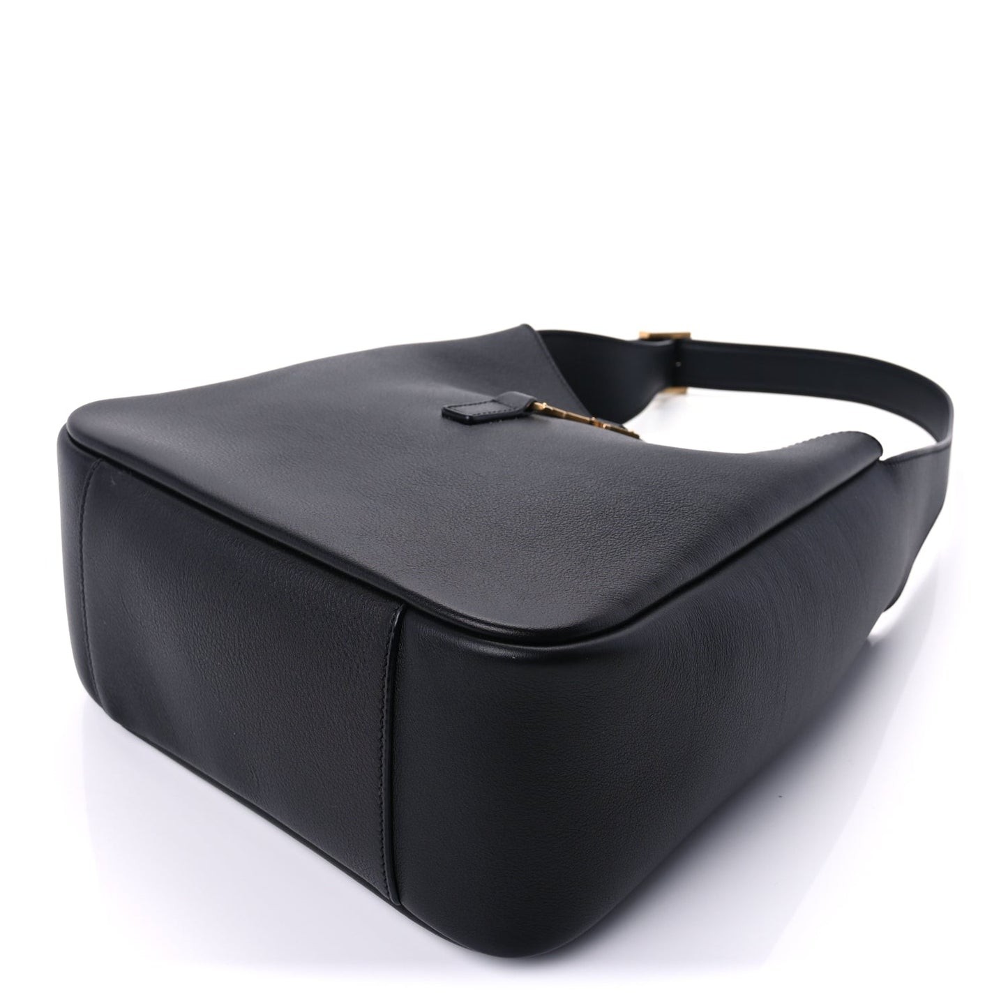 Saint Laurent Smooth Calfskin Small Le 5 A 7 Soft Hobo Black