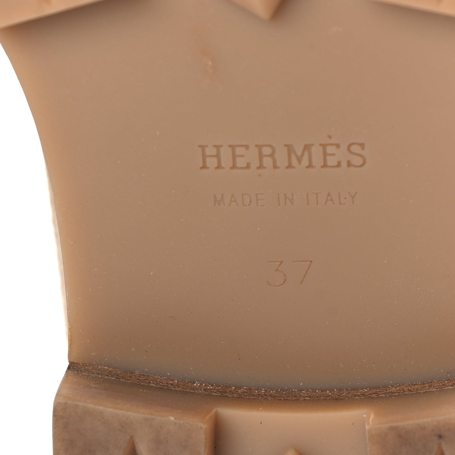 Hermes Suede Goatskin Womens Faubourg Loafers 37 Beige Argile Beige Argile