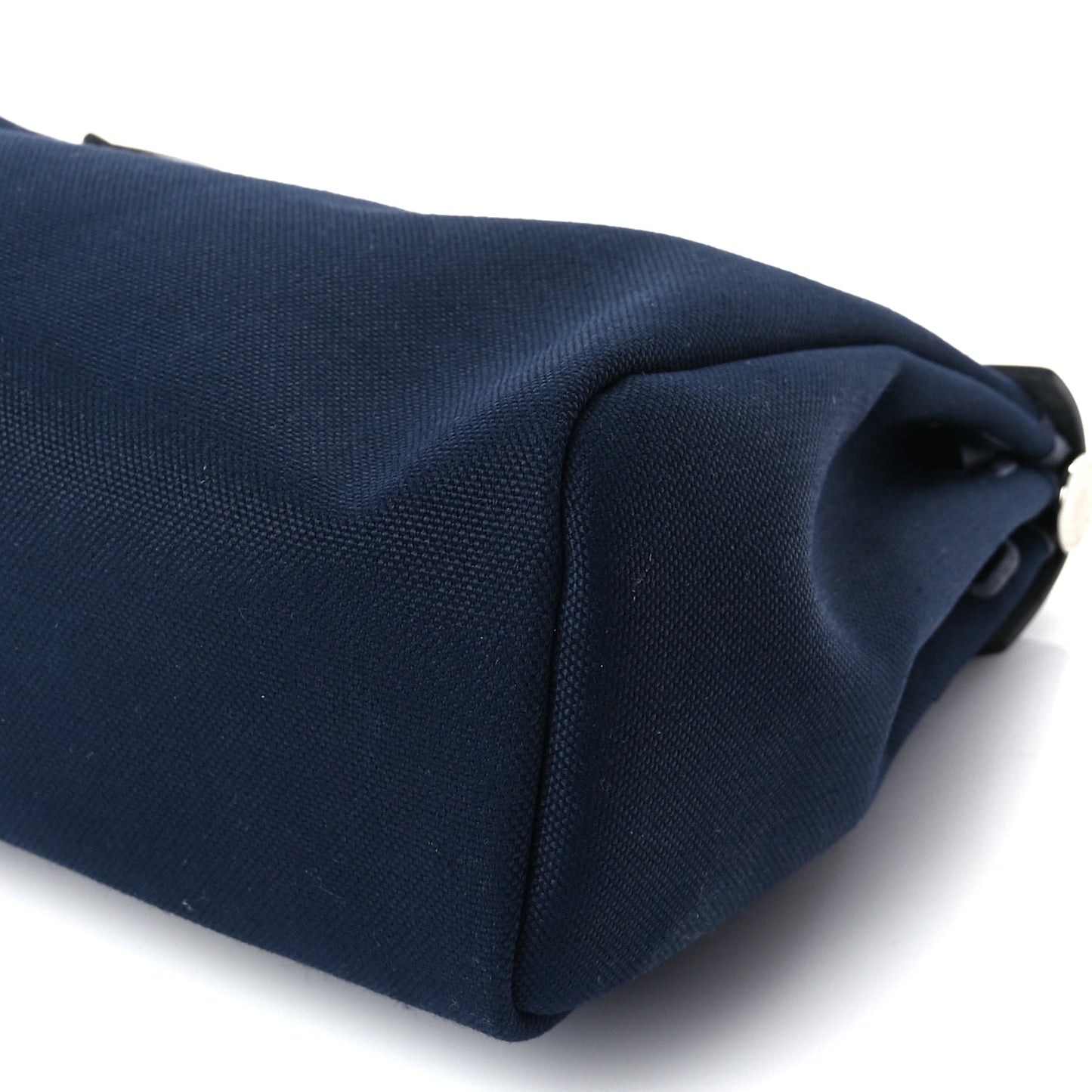 Hermes Military Toile Vache Hunter Herbag Zip Retourne 31 PM Bleu Marine Black