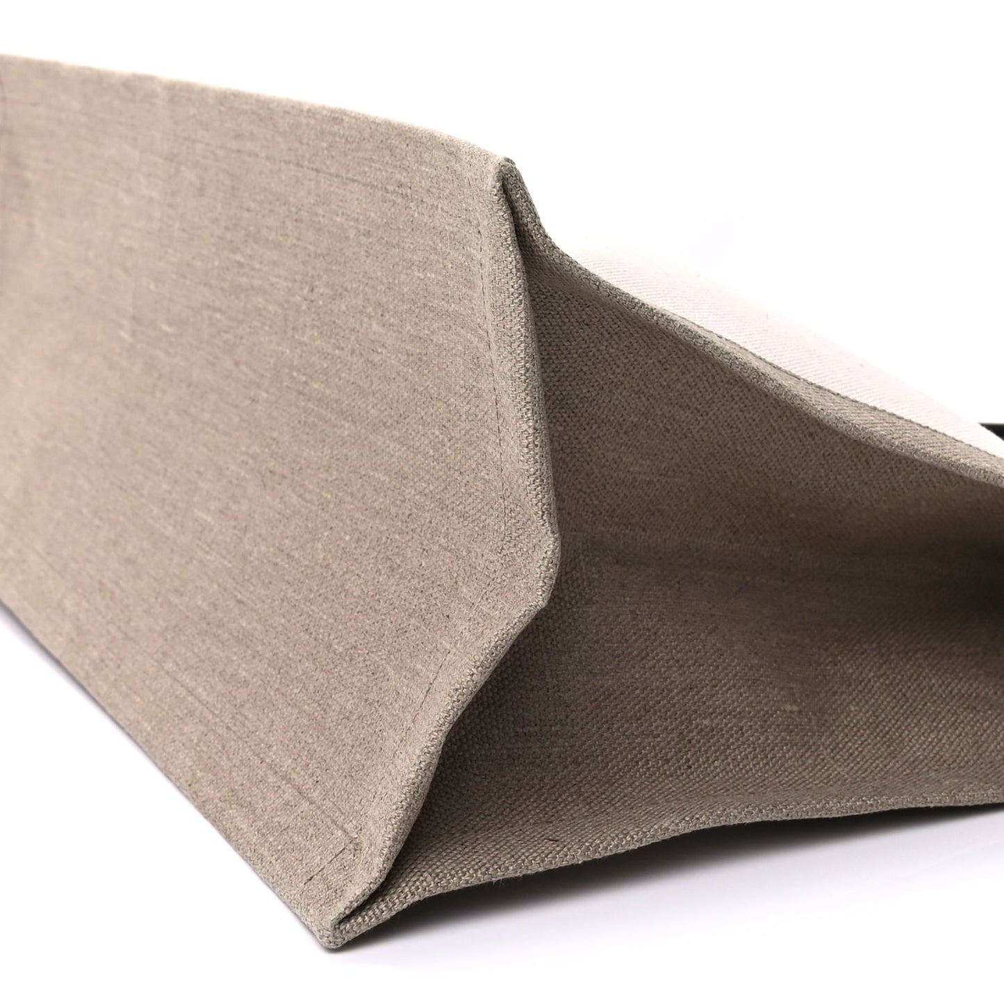 Saint Laurent Linen Calfskin Small Rive Gauche Tote Greggio Natural