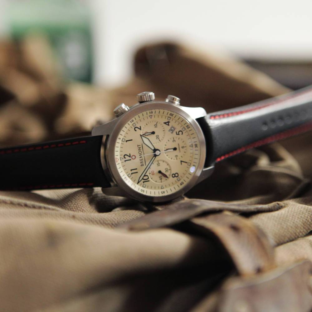 Leather Strap - Black/Red