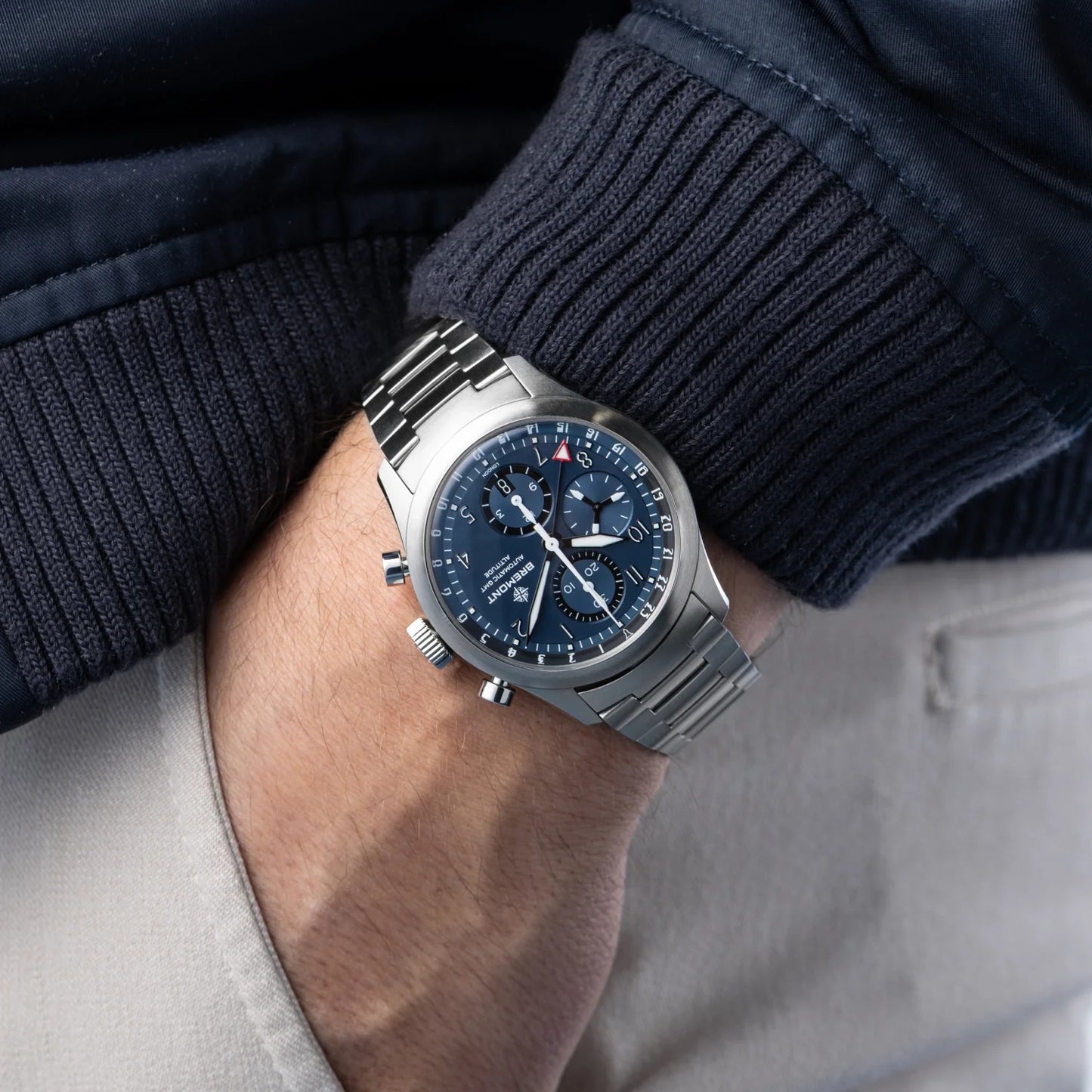 Altitude 42mm Chronograph GMT Blue Dial Bracelet
