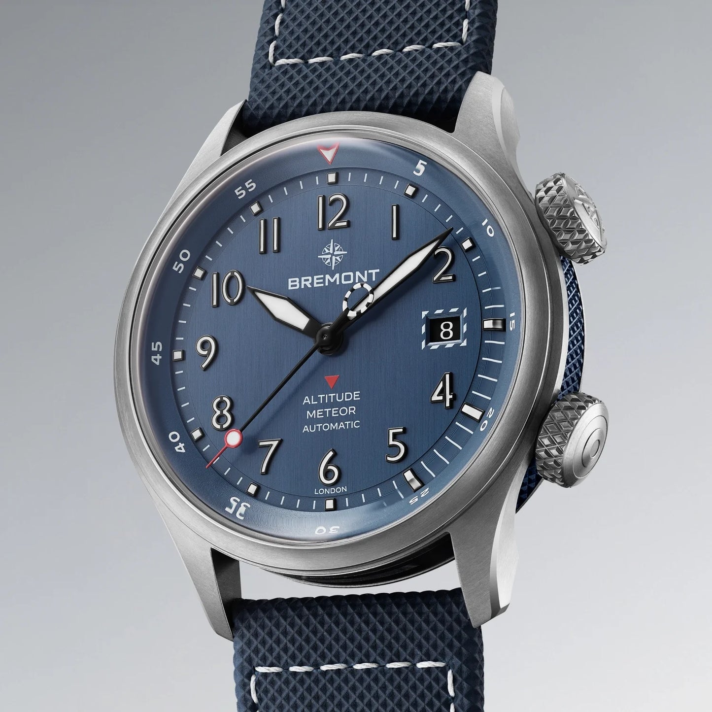 Altitude MB Meteor Blue Dial Blue Barrel Leather Strap