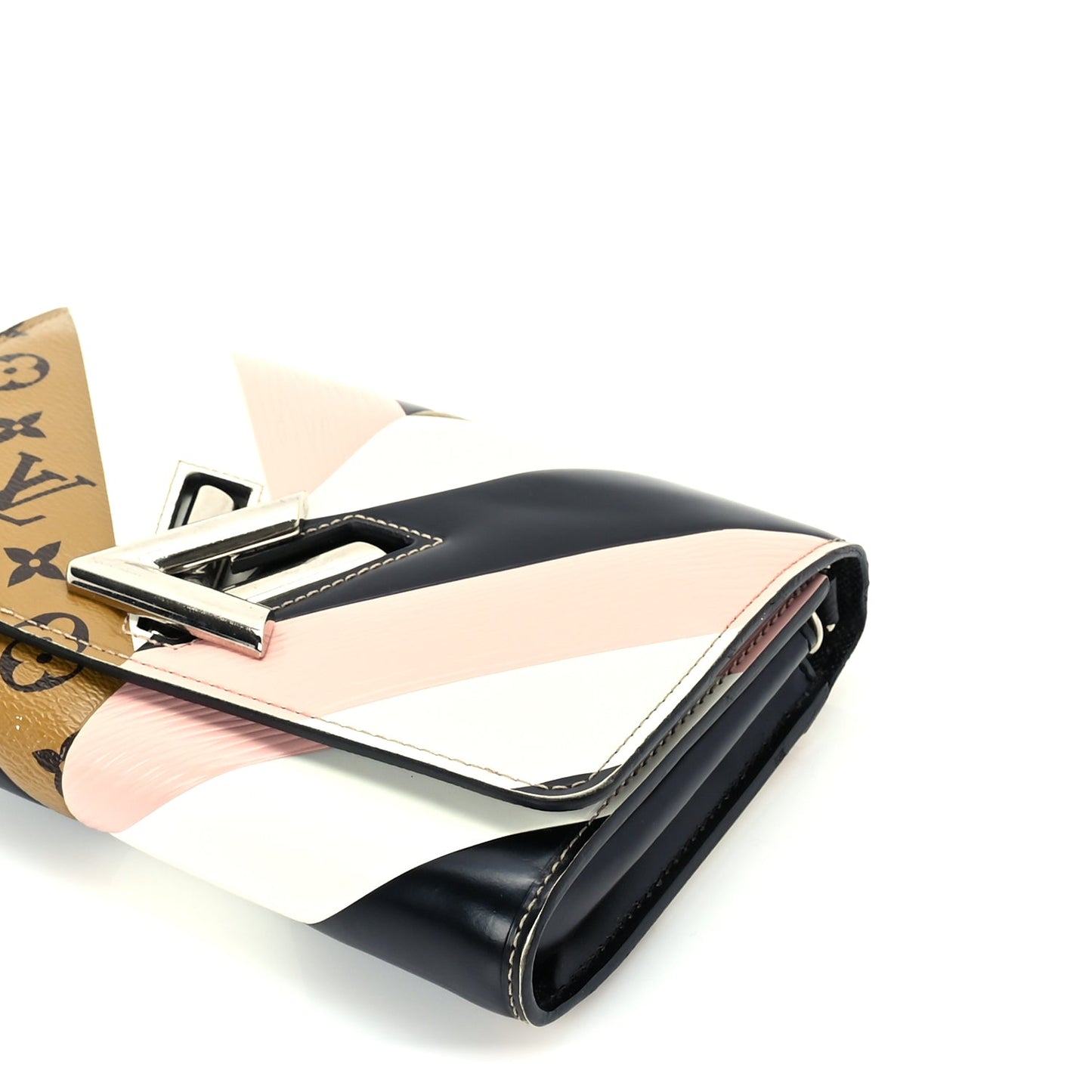 Louis Vuitton Epi Reverse Monogram Twist Chain Wallet Rose Ballerine
