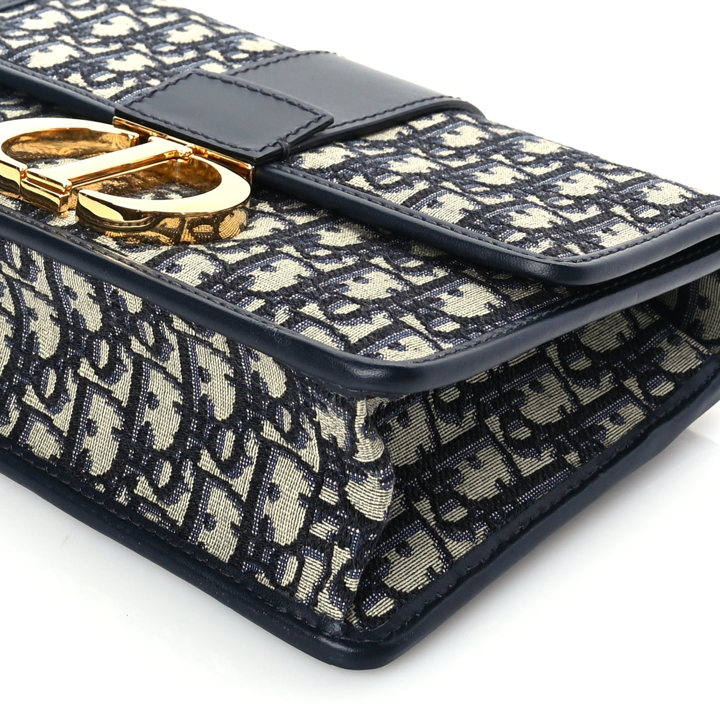 Christian Dior Oblique 30 Montaigne Flap Bag Blue