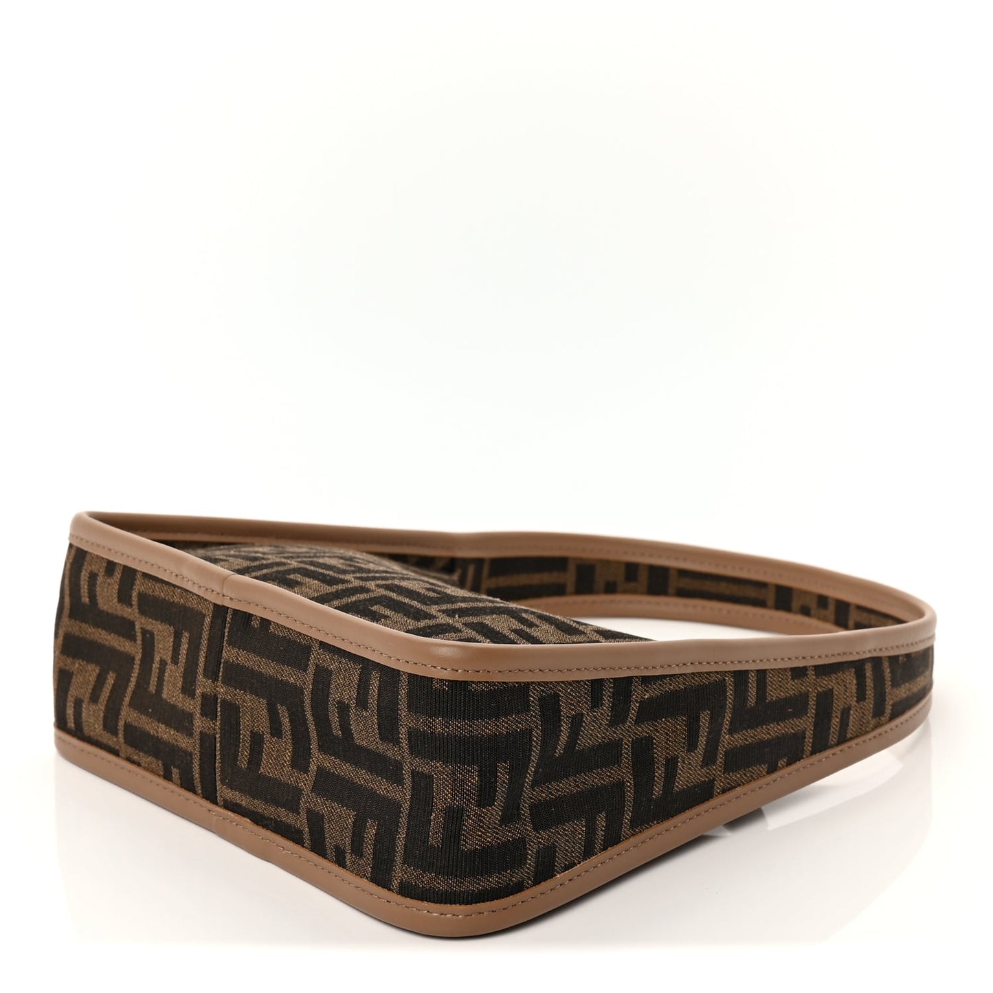 Fendi Fabric Jacquard Vitello Grace FF 1974 Mini Fendessence Shoulder Bag Tobacco Moro Ebano