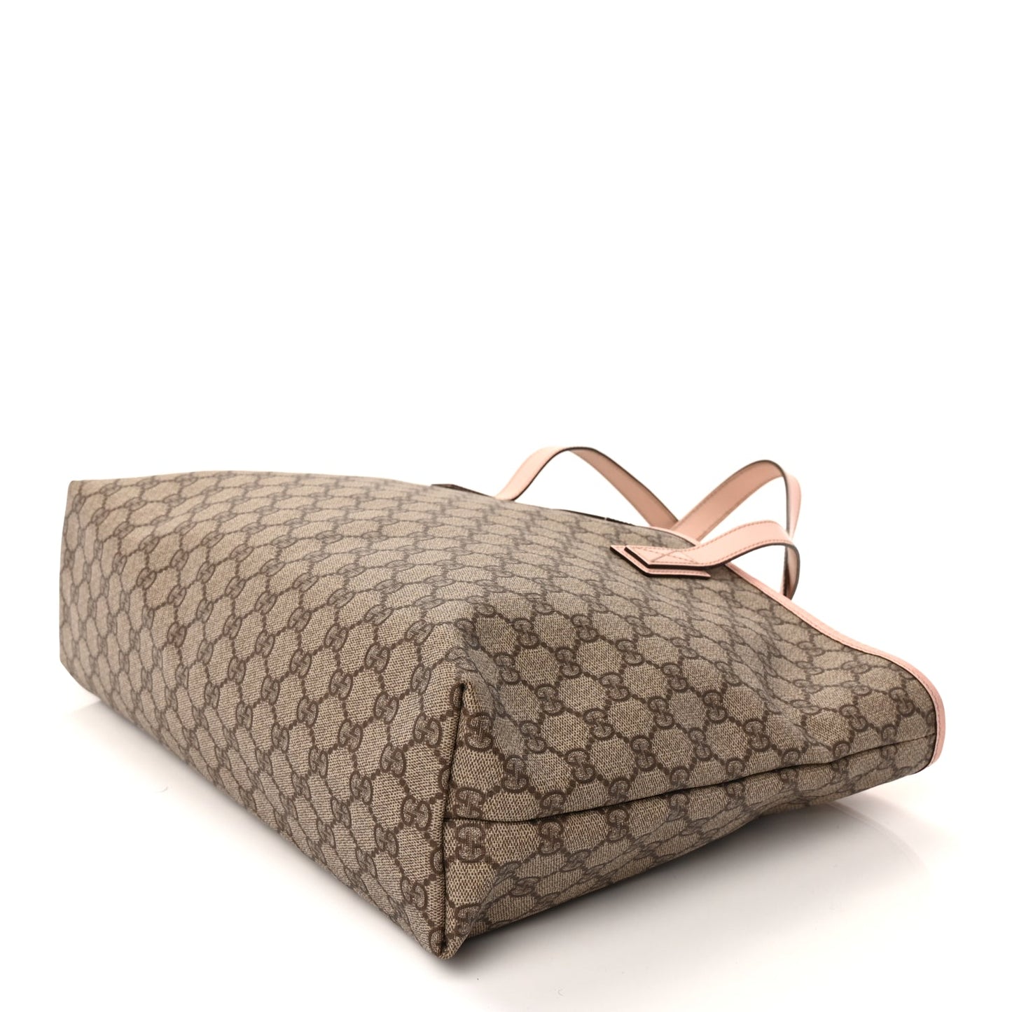 Gucci GG Supreme Monogram Medium Zippered Shopping Tote Pink