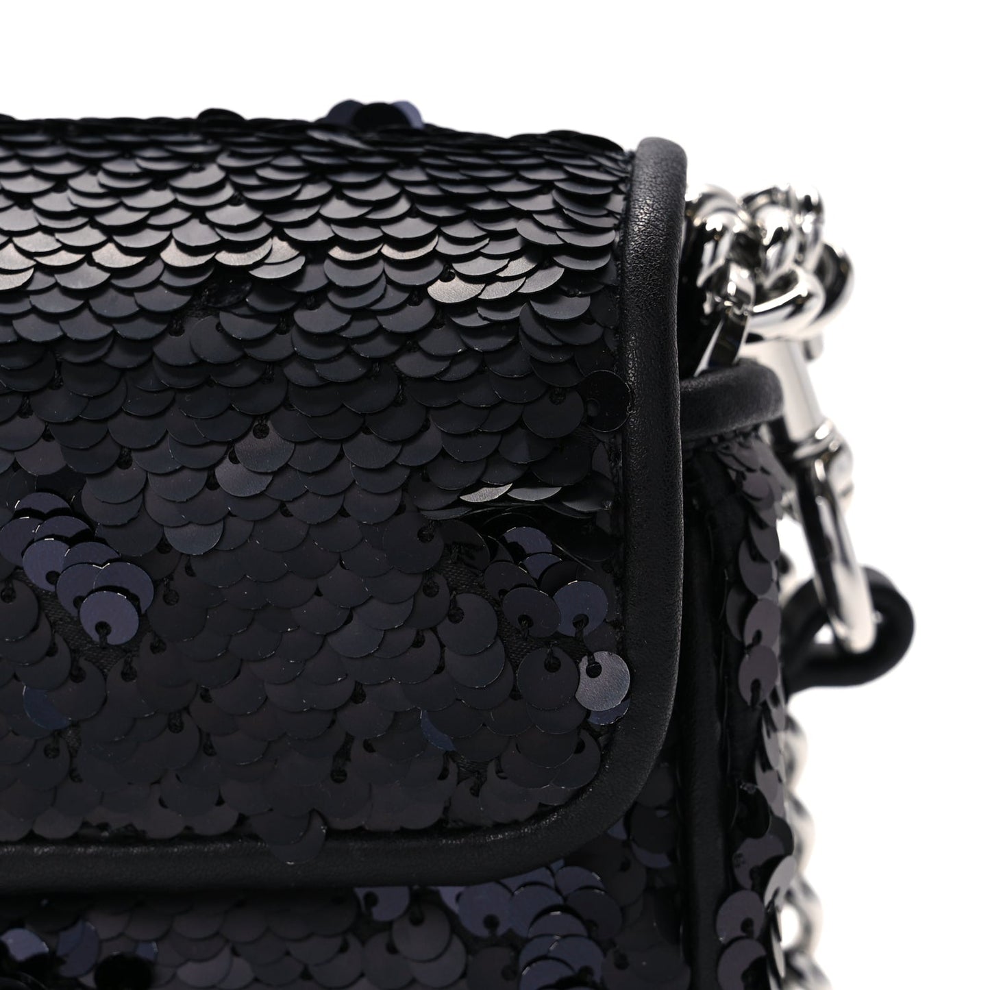 Marc Jacobs Sequin J Marc Mini Shoulder Bag Black
