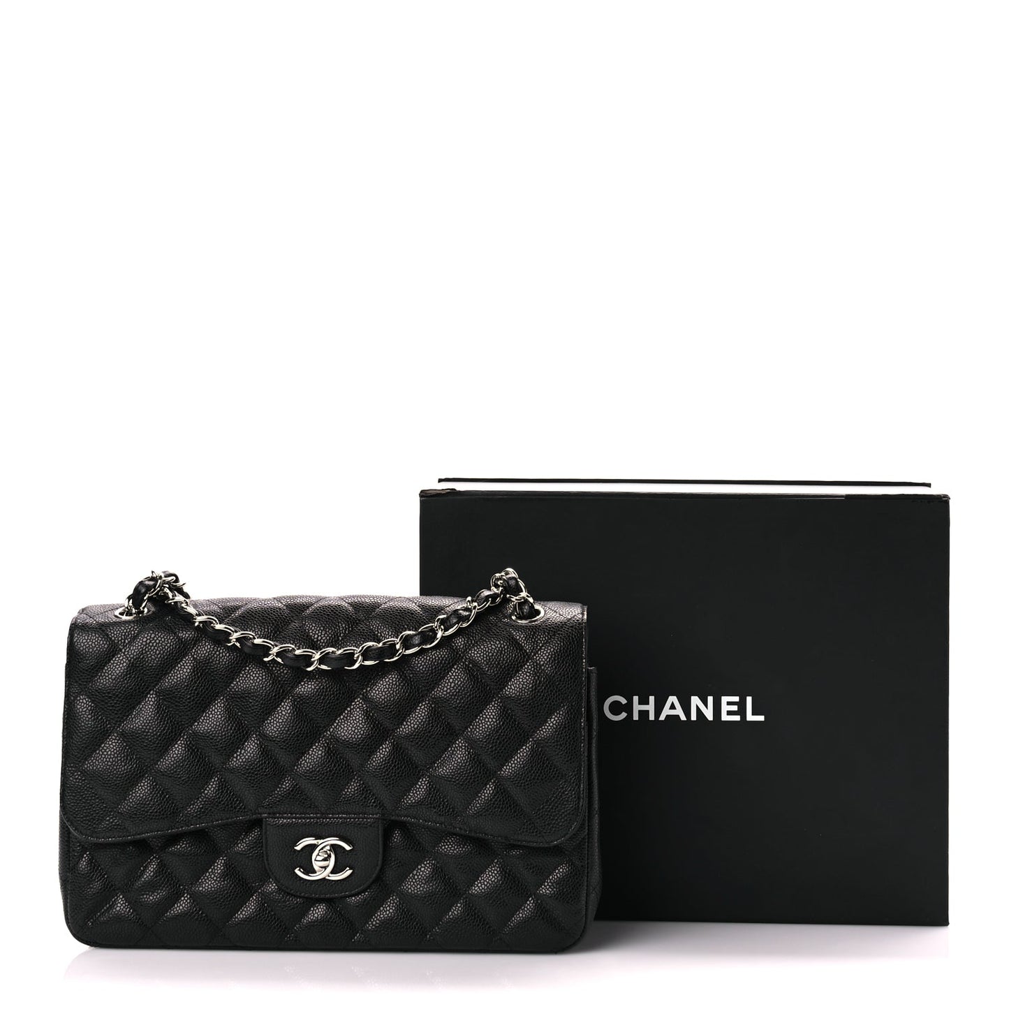 Chanel Caviar Quilted Jumbo Double Flap Black