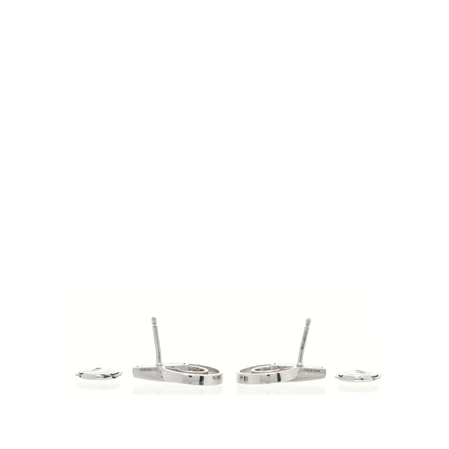 18K White Gold Diamond BVLGARI BVLGARI Openwork Earrings