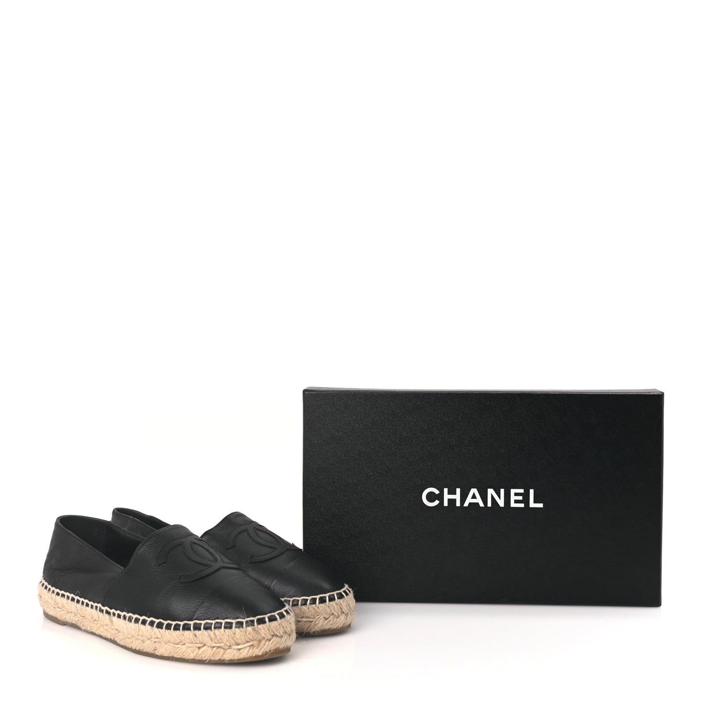 Chanel Calfskin CC Espadrilles Black
