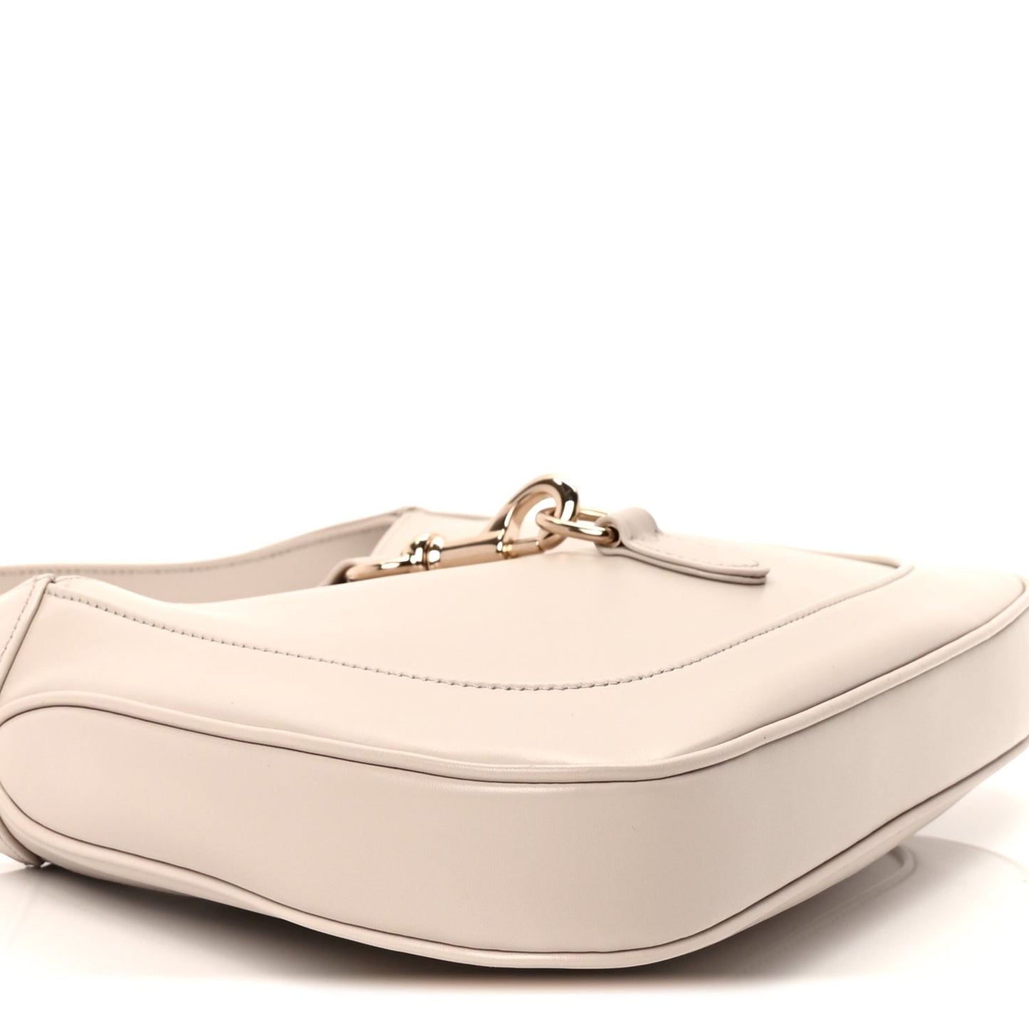 Gucci Ancora Calfskin Web Small Jackie Shoulder Bag Light Grey